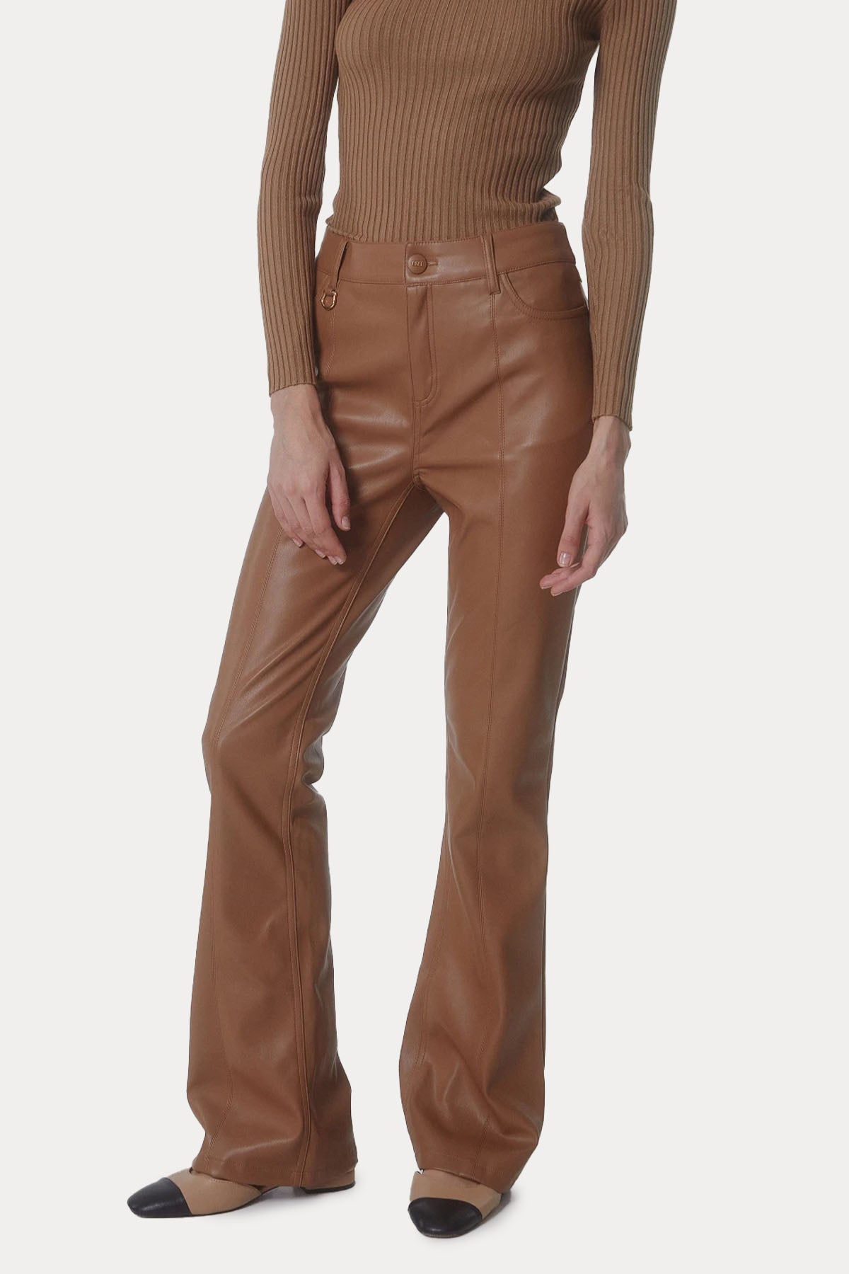 Bsb Yüksek Bel Deri Pantolon-Libas Trendy Fashion Store