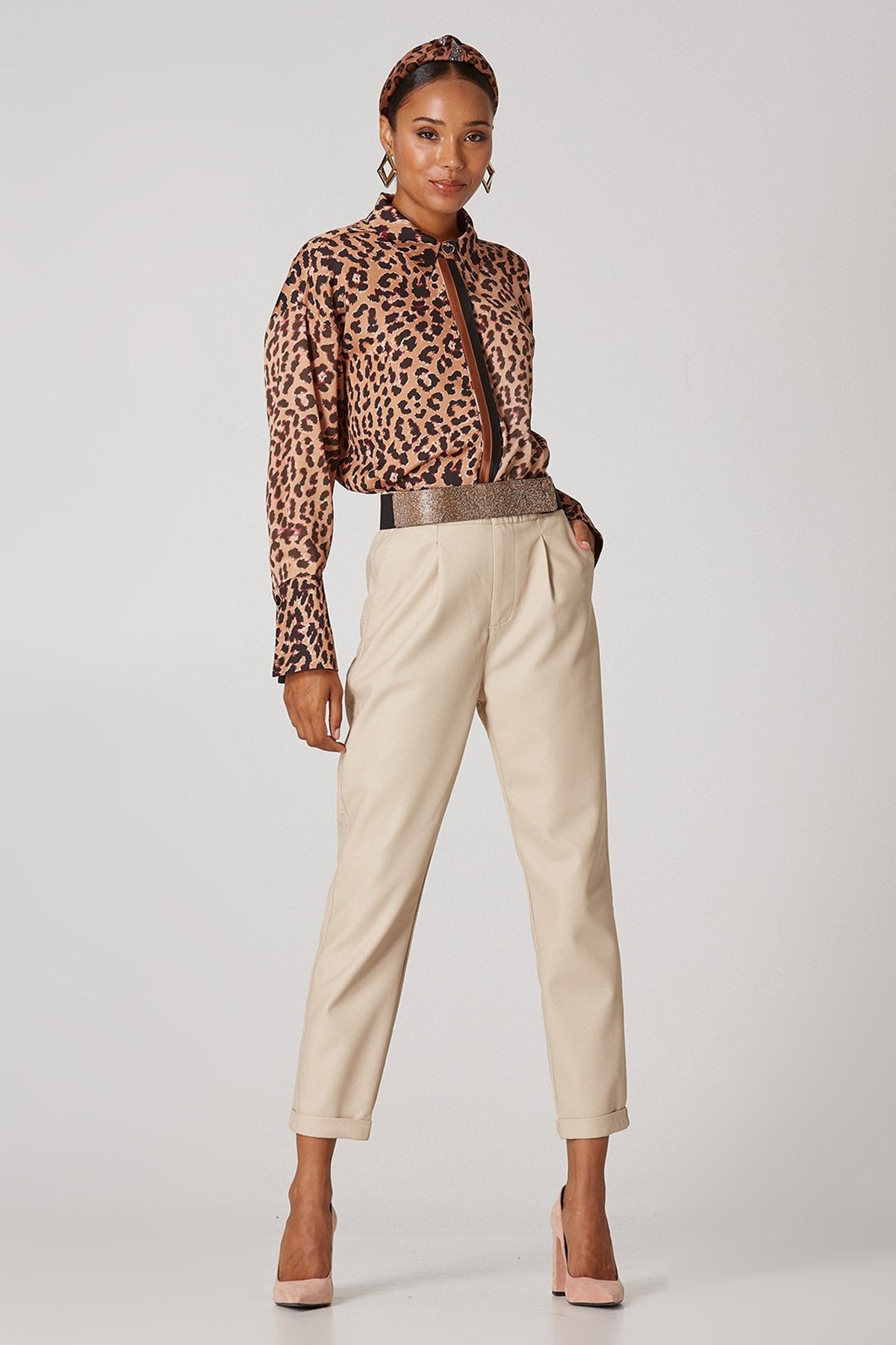 Lynne Leopar Desenli Gömlek-Libas Trendy Fashion Store