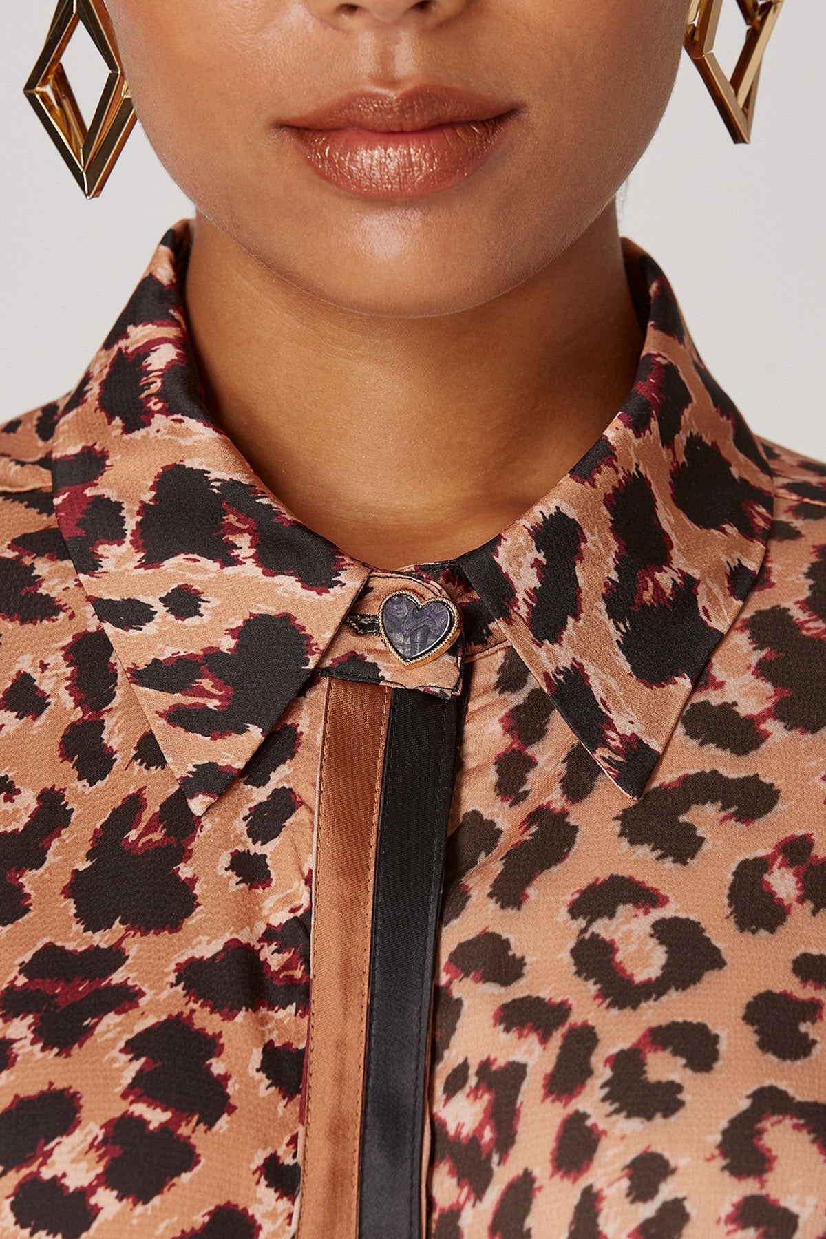 Lynne Leopar Desenli Gömlek-Libas Trendy Fashion Store
