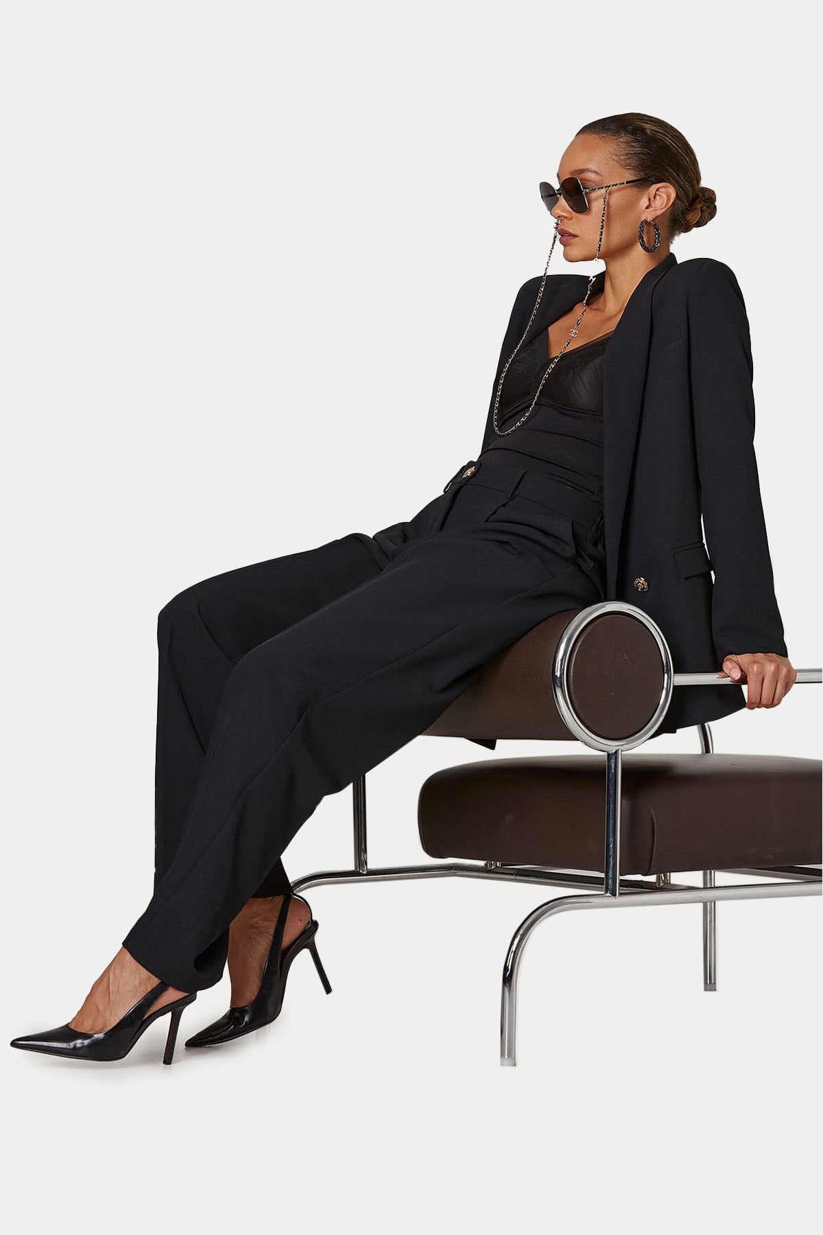 Lynne Loose Fit Yüksek Bel Tek Pile Pantolon-Libas Trendy Fashion Store