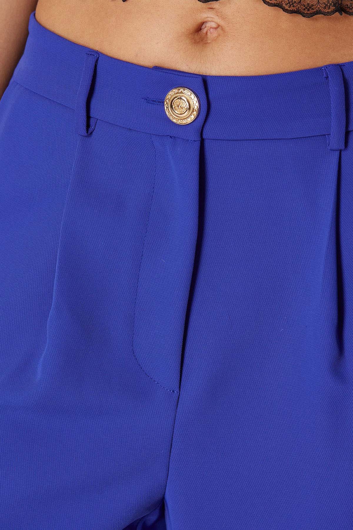 Lynne Loose Fit Yüksek Bel Tek Pile Pantolon-Libas Trendy Fashion Store