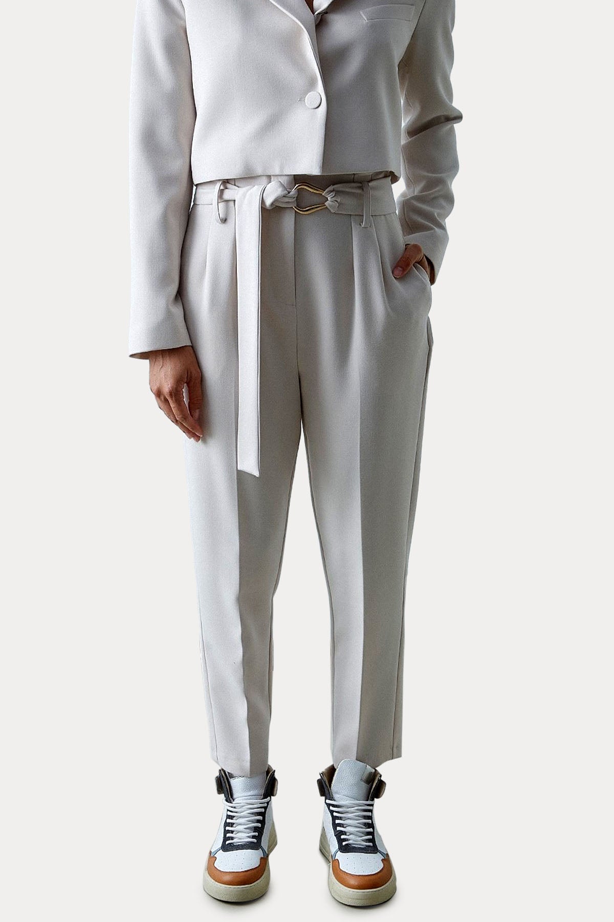 Bsb Yüksek Bel Kemerli Yandan Cepli Pantolon-Libas Trendy Fashion Store