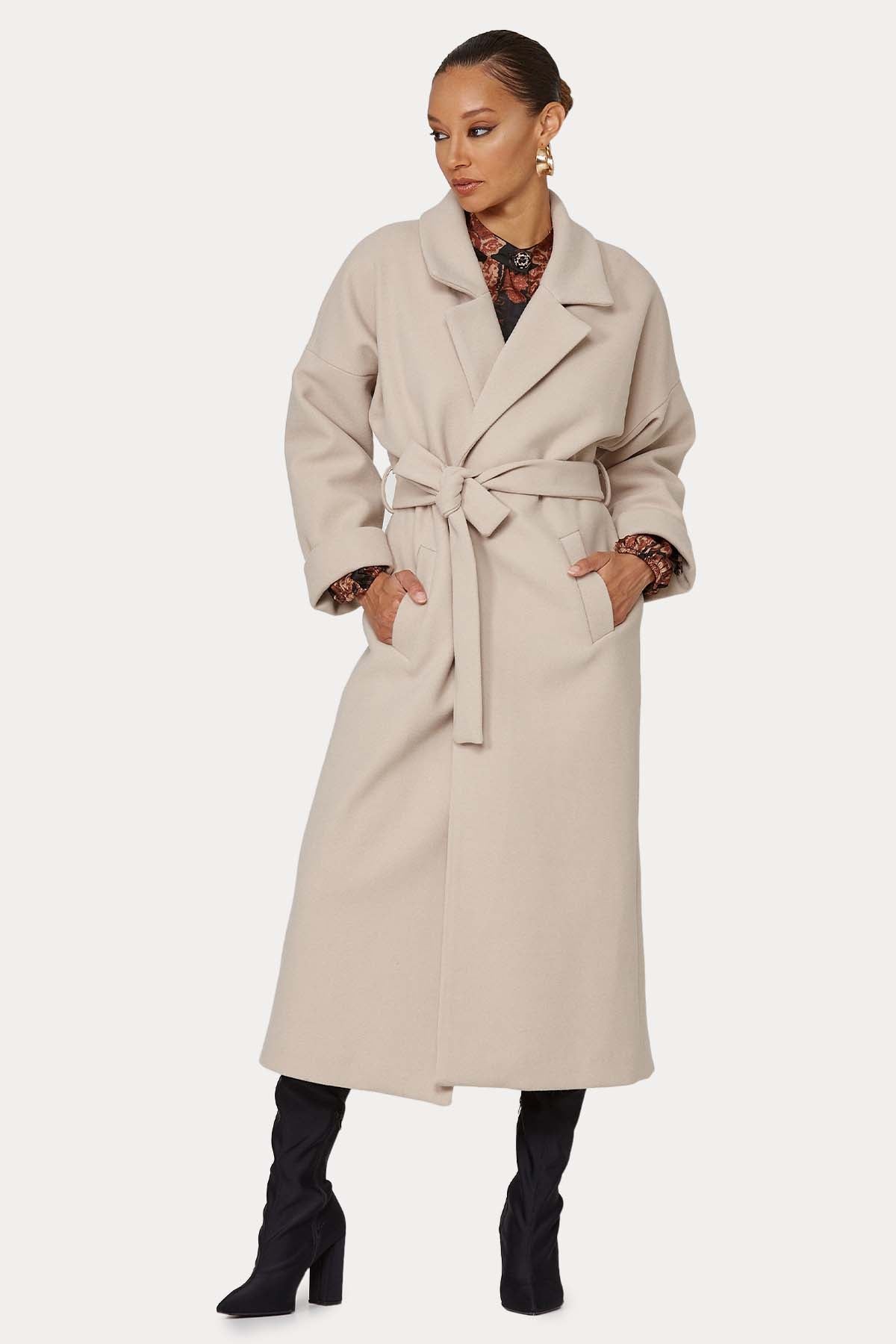 Lynne Kuşaklı Kaban-Libas Trendy Fashion Store