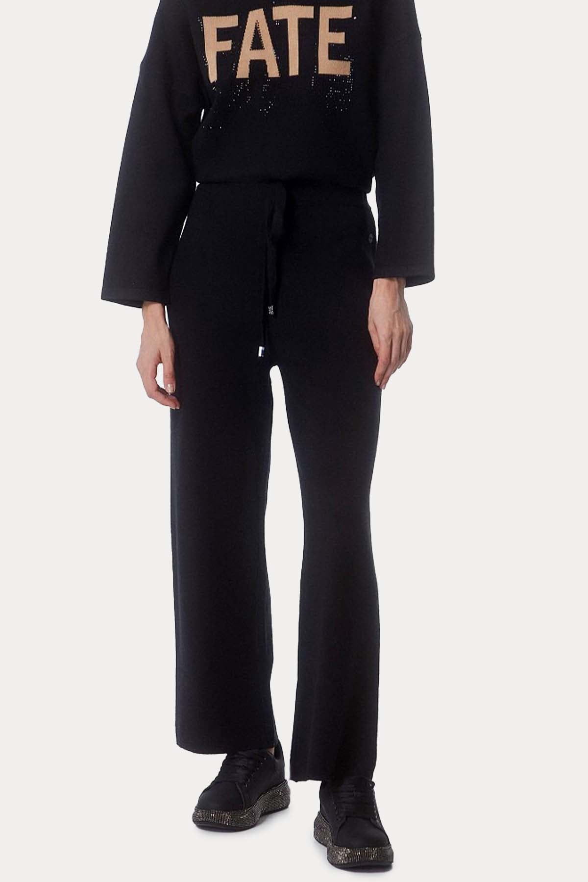 Bsb Yüksek Bel Beli Lastikli Örgü Triko Pantolon-Libas Trendy Fashion Store