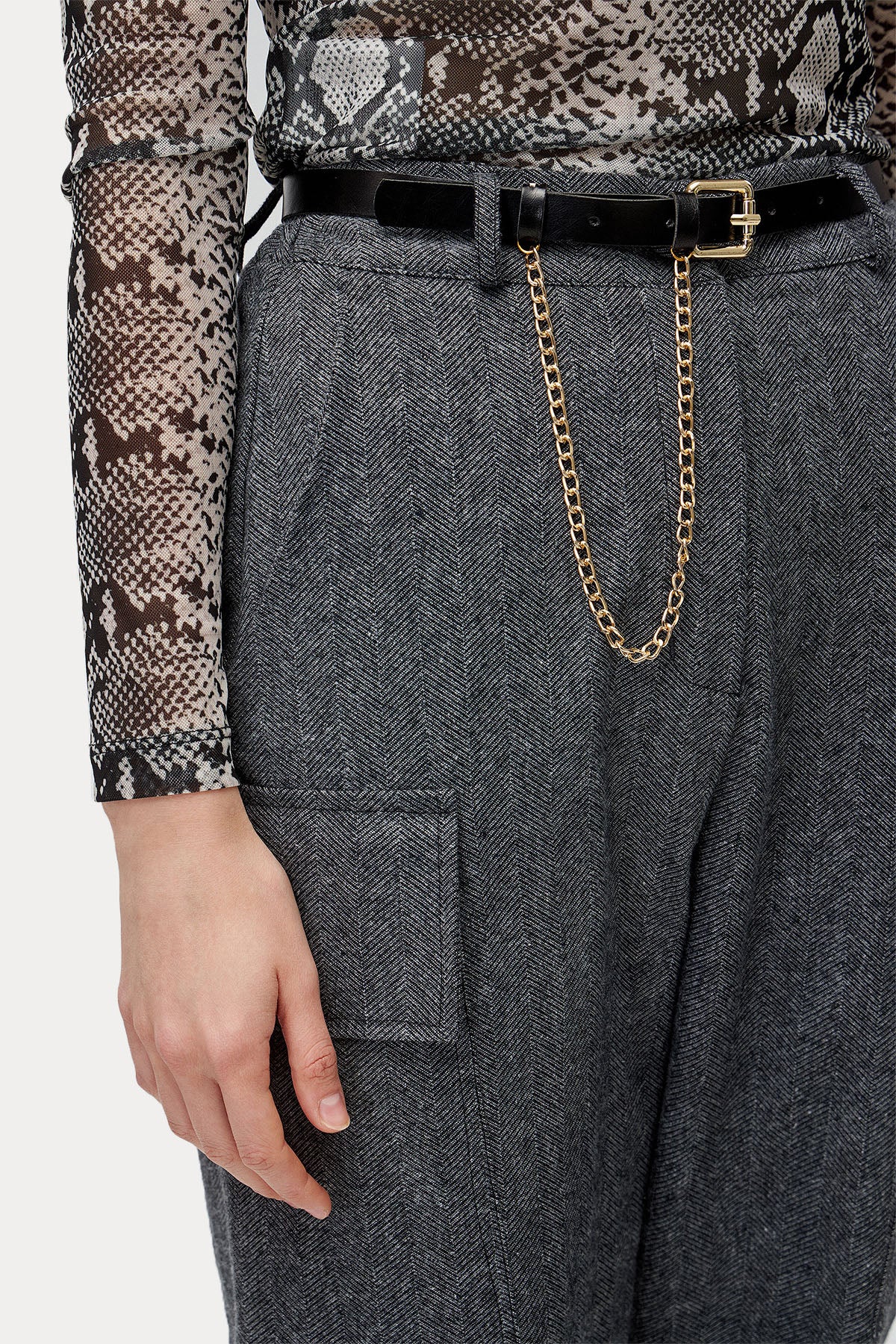 Bsb Geniş Kesim Beli Lastikli Kargo Pantolon-Libas Trendy Fashion Store