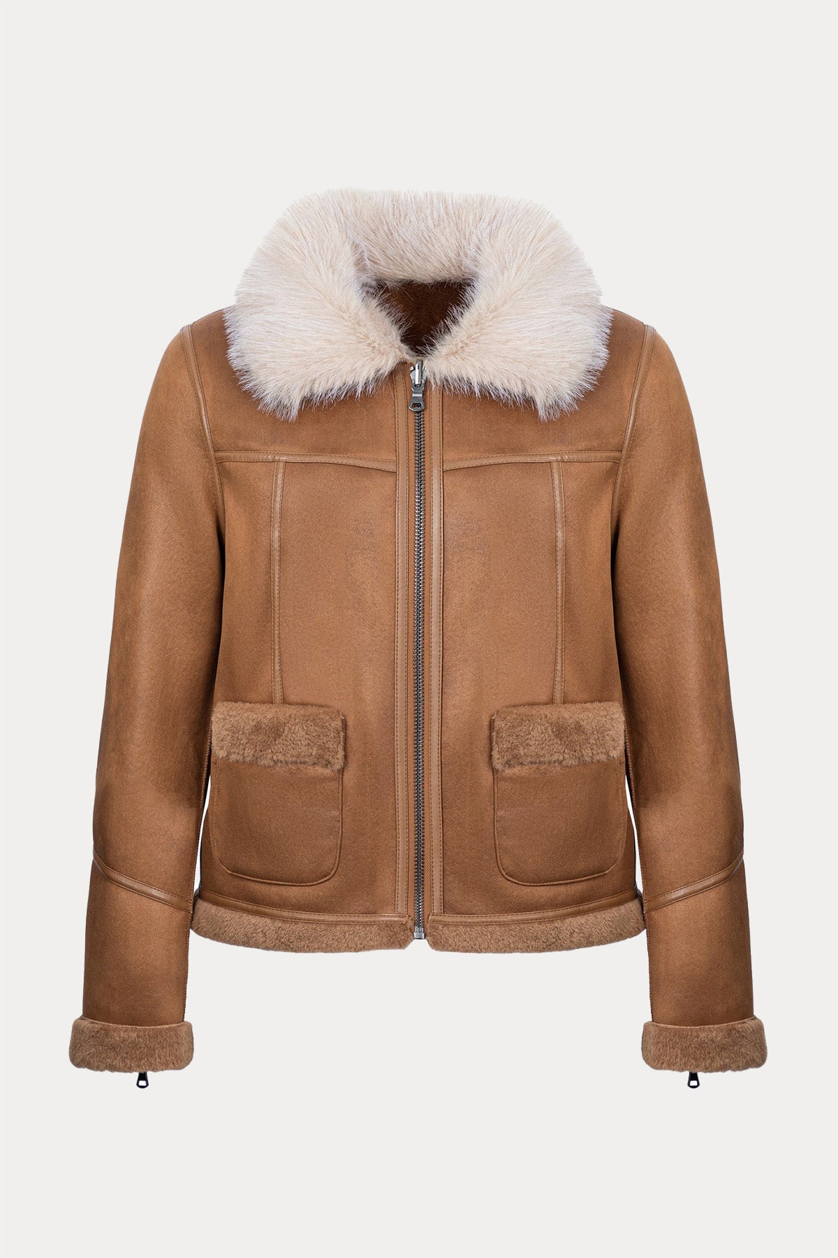 Urbancode Çift Taraflı Eko Kürklü Deri Mont-Libas Trendy Fashion Store