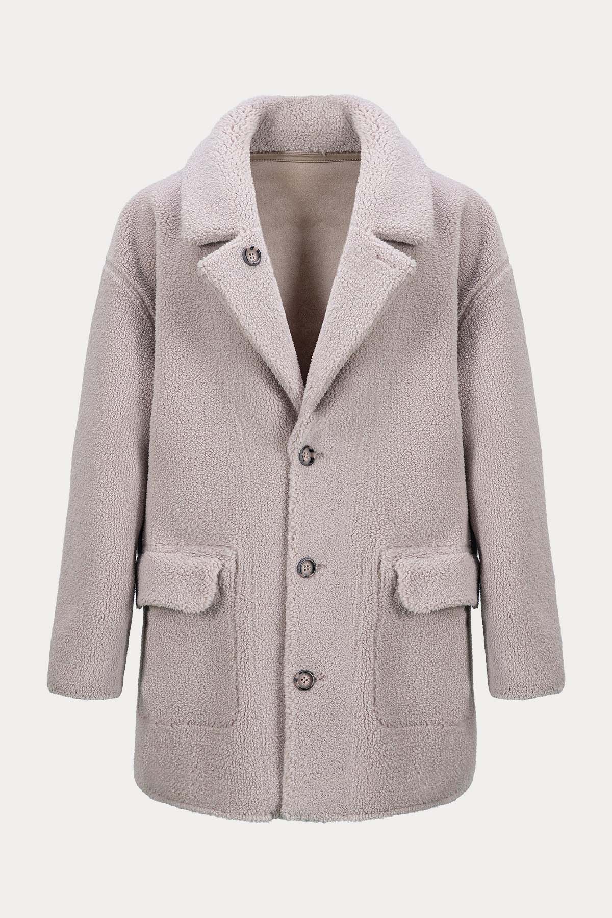 Urbancode Çift Taraflı Eko Kürklü Deri Ceket-Libas Trendy Fashion Store