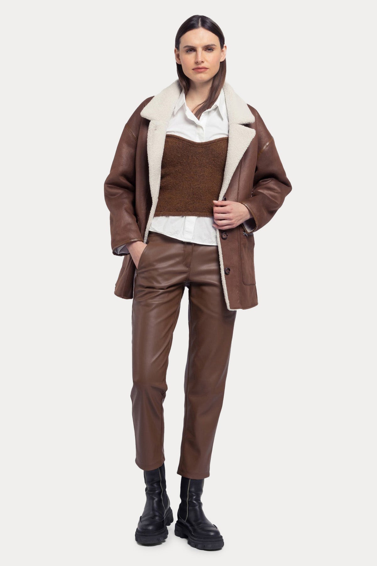 Urbancode Slim Fit Deri Pantolon-Libas Trendy Fashion Store