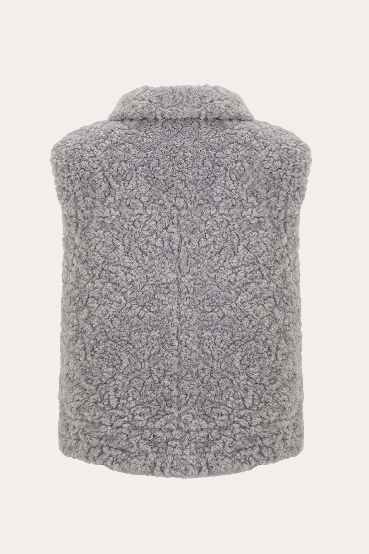 Urbancode Çift Taraflı Eko Kürklü Deri Yelek-Libas Trendy Fashion Store