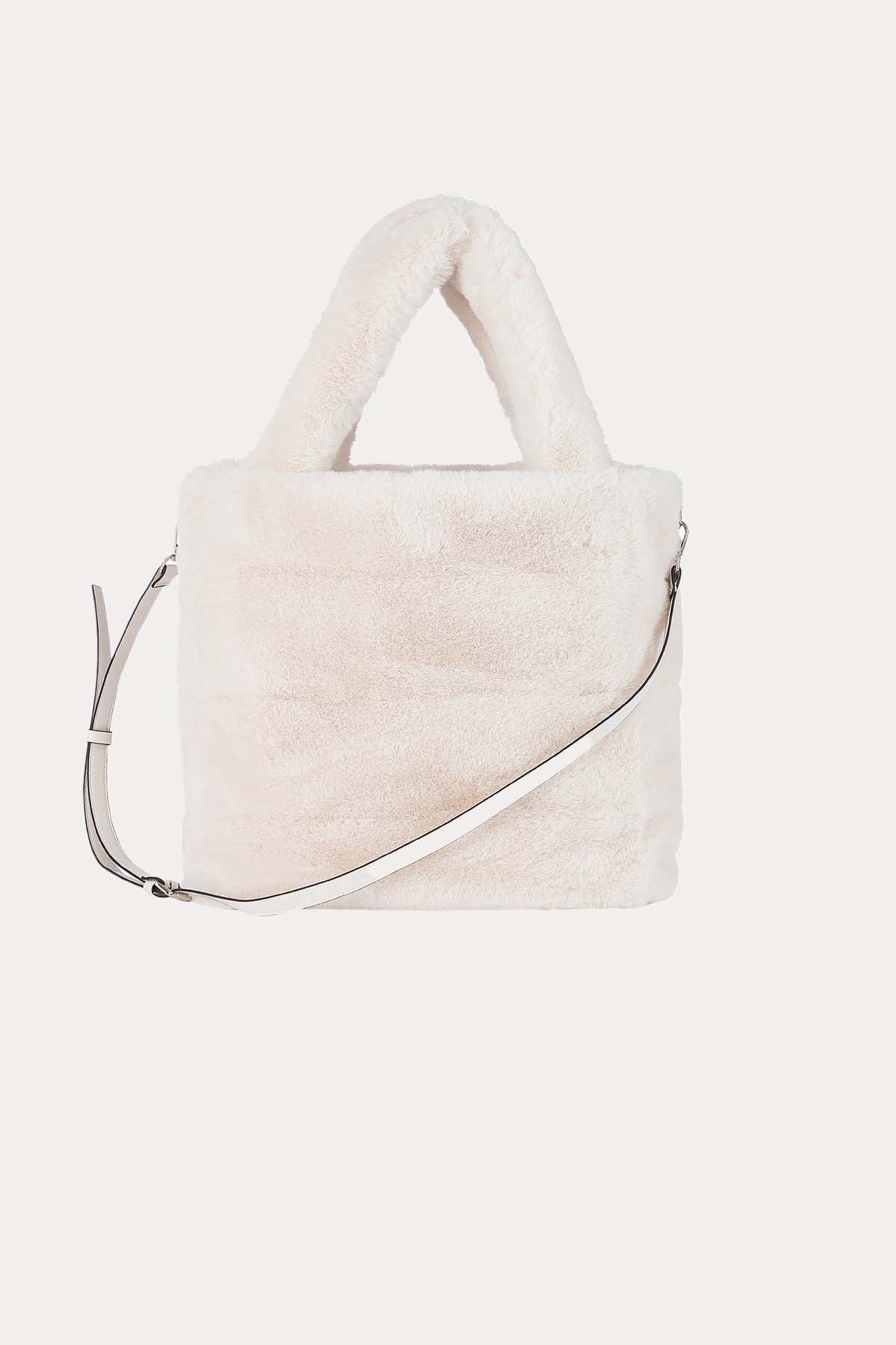 Urbancode Çift Taraflı Eko Kürklü Çanta-Libas Trendy Fashion Store