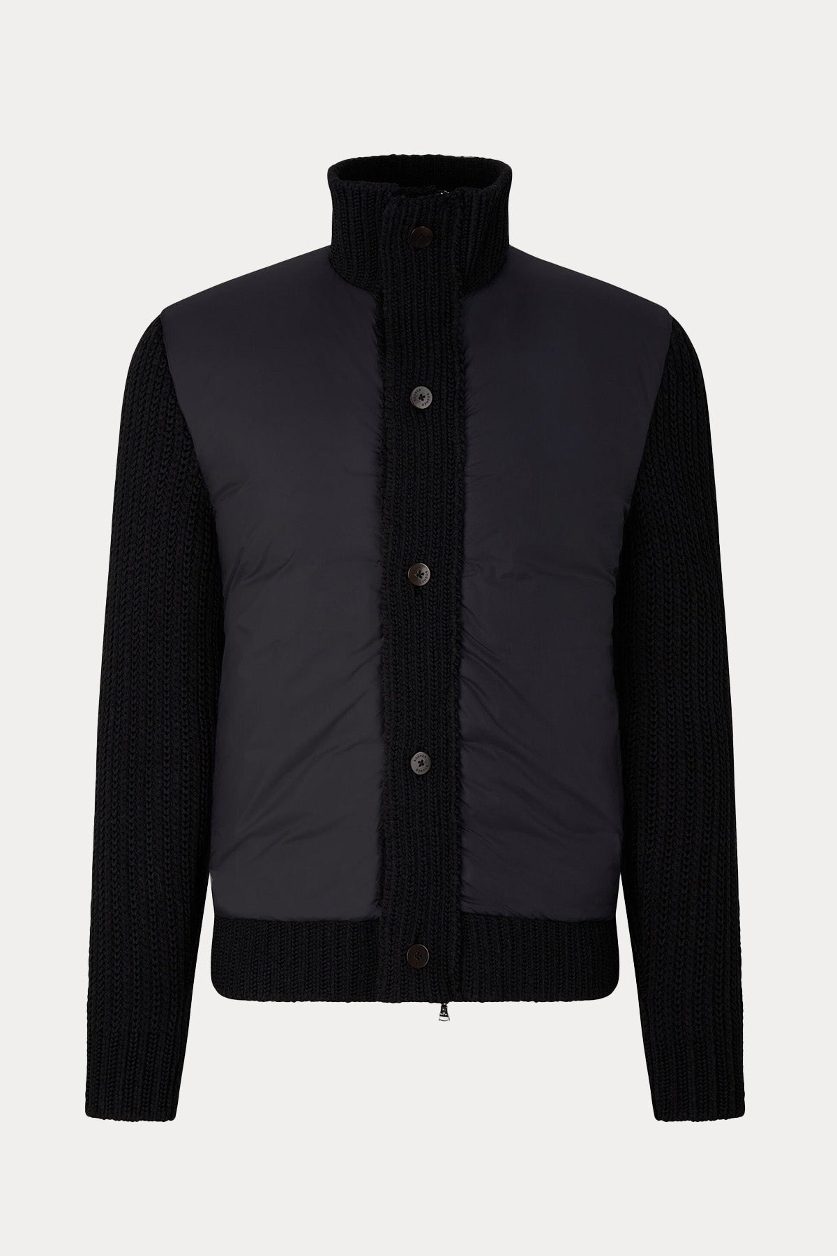 Bogner Pelle Dolgulu Dik Yaka Triko Ceket-Libas Trendy Fashion Store