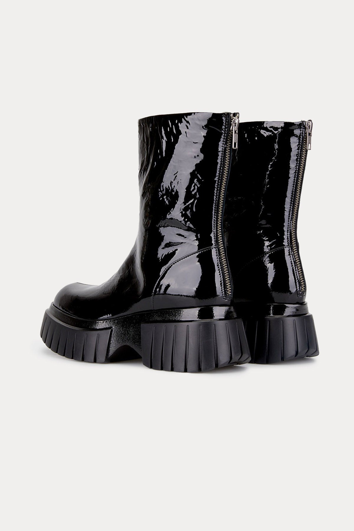 Fruit Fermuarlı Parlak Deri Bot-Libas Trendy Fashion Store