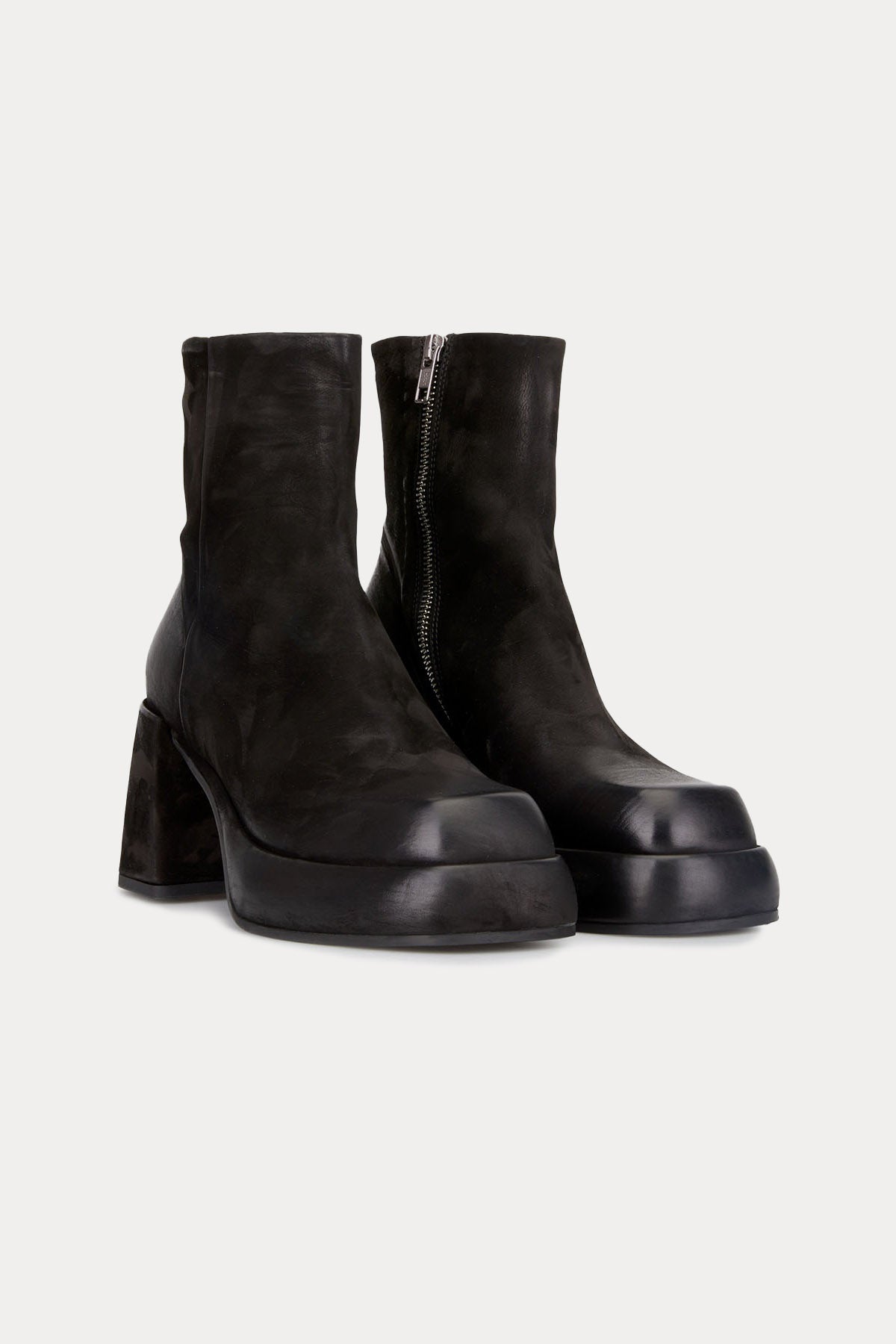 Fruit Küt Burunlu Topuklu Deri Bot