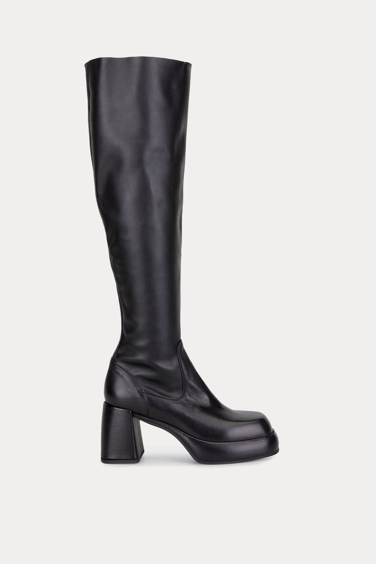 Fruit Küt Burunlu Topuklu Deri Çizme
