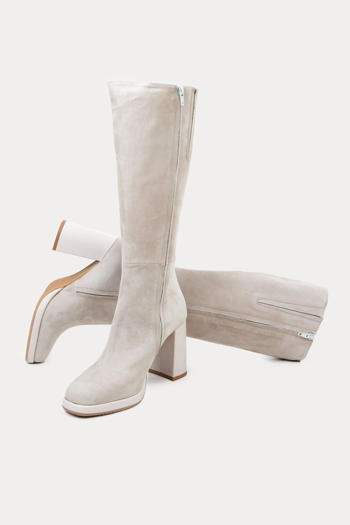 Albano Küt Burunlu Süet Çizme-Libas Trendy Fashion Store