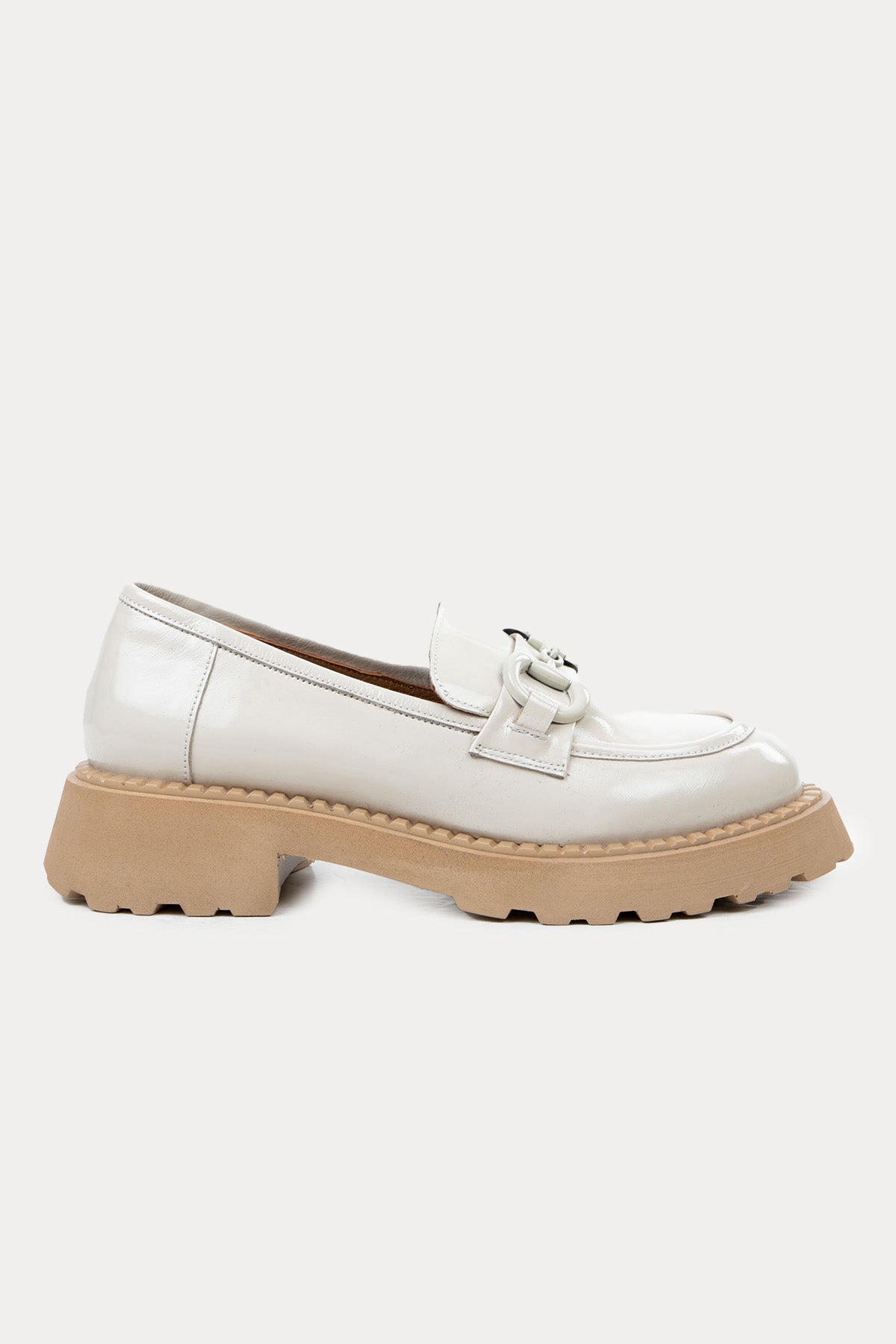 Albano Metal Tokalı Deri Loafer Ayakkabı-Libas Trendy Fashion Store