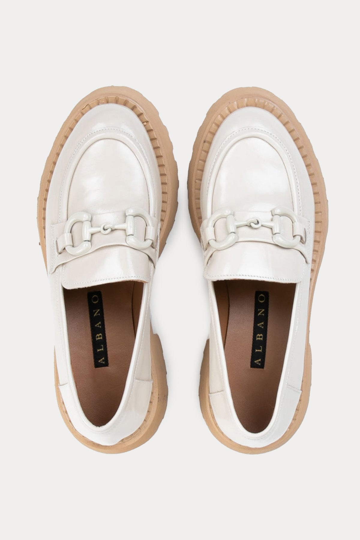 Albano Metal Tokalı Deri Loafer Ayakkabı-Libas Trendy Fashion Store