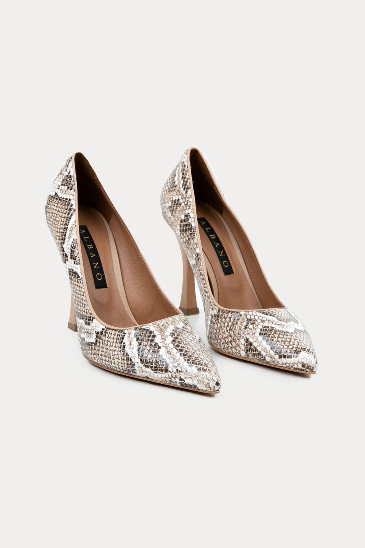 Albano Sivri Burunlu Deri Stiletto Ayakkabı-Libas Trendy Fashion Store