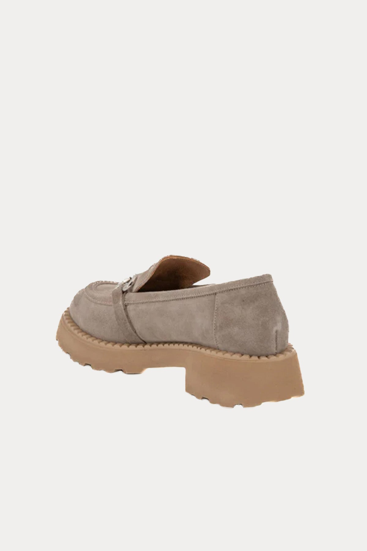 Albano Metal Tokalı Süet Loafer Ayakkabı-Libas Trendy Fashion Store