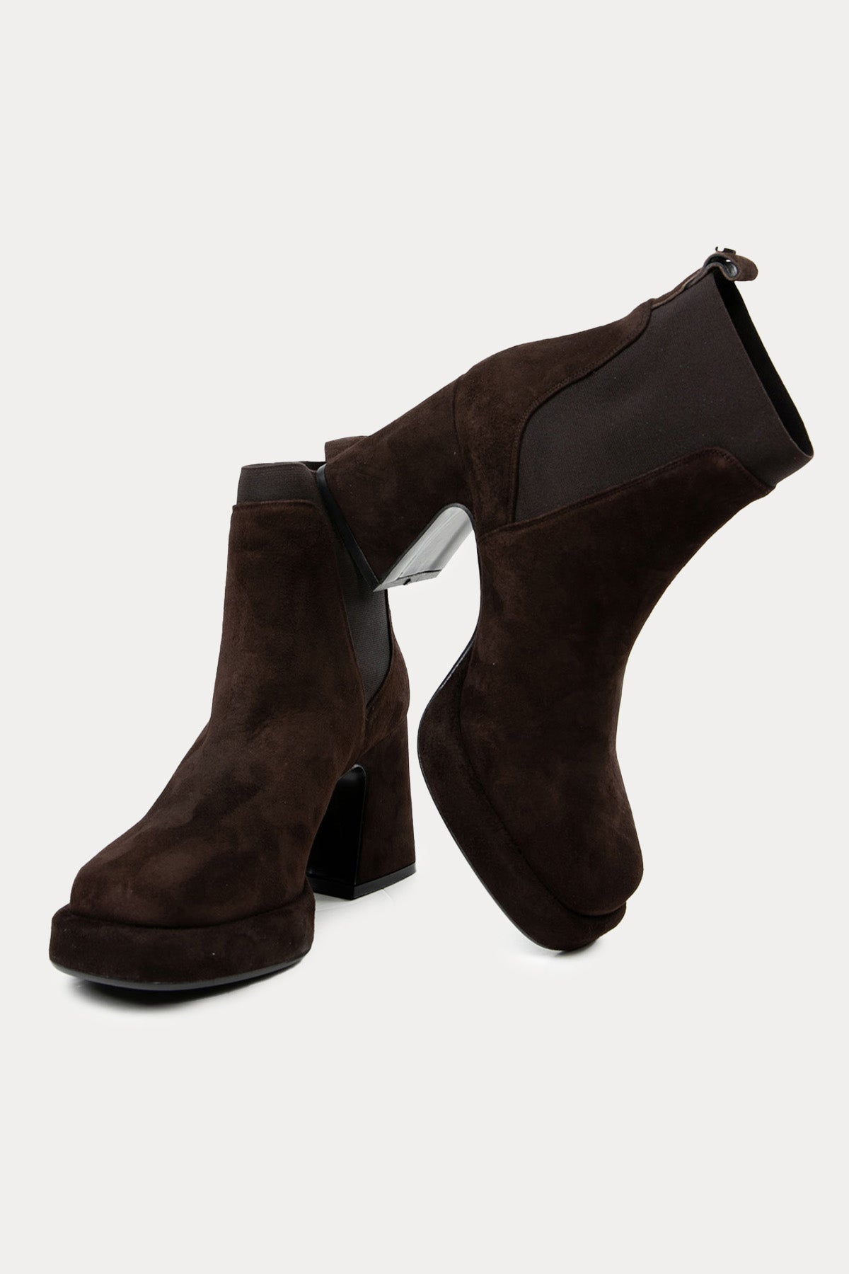Albano Lastik Bantlı Küt Burunlu Süet Bot-Libas Trendy Fashion Store