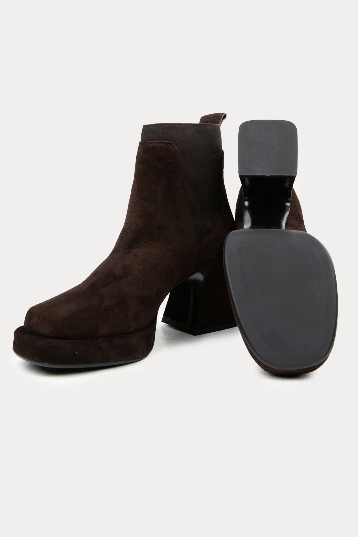 Albano Lastik Bantlı Küt Burunlu Süet Bot-Libas Trendy Fashion Store