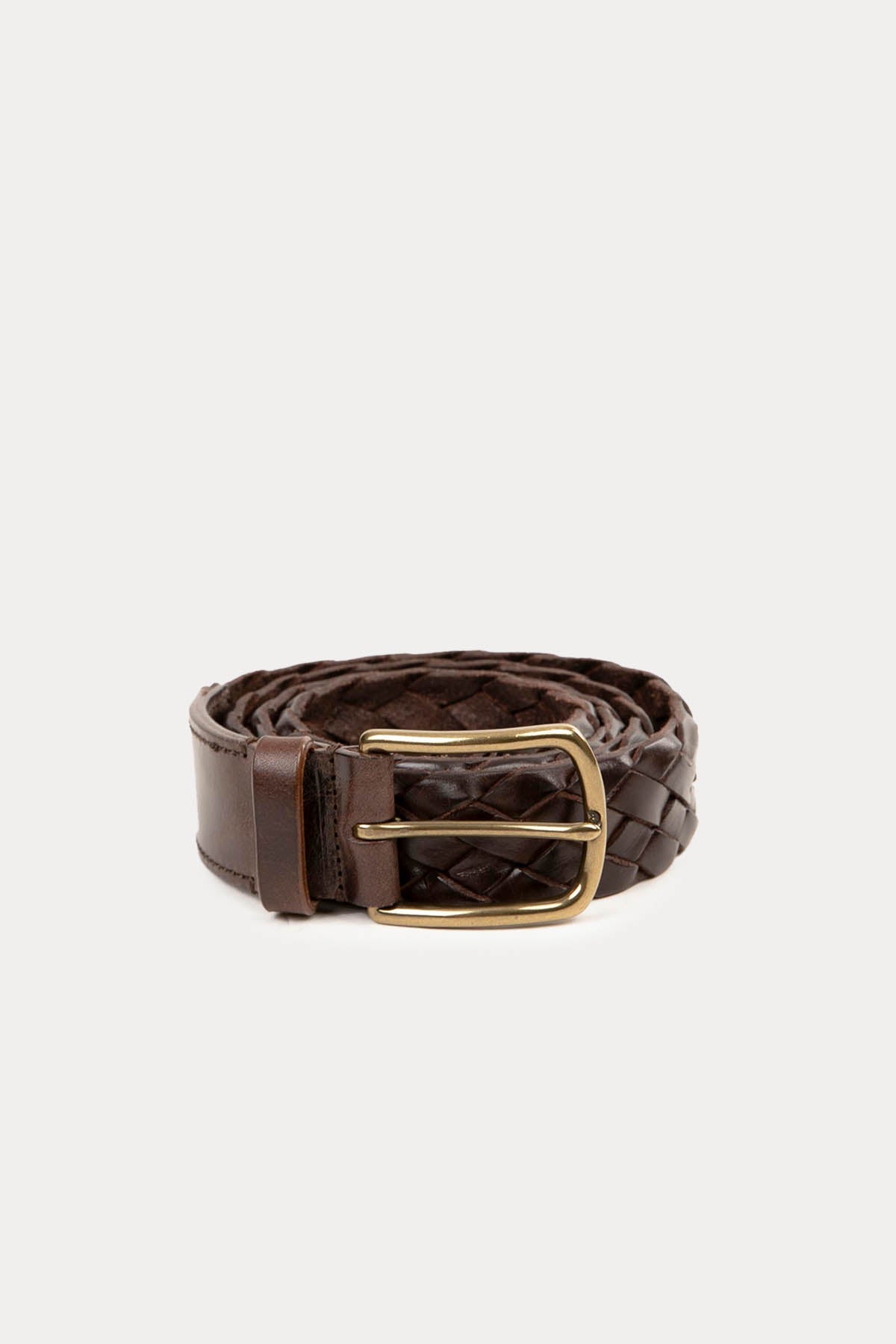 Officine Creative Strip Örgü Deri Kemer