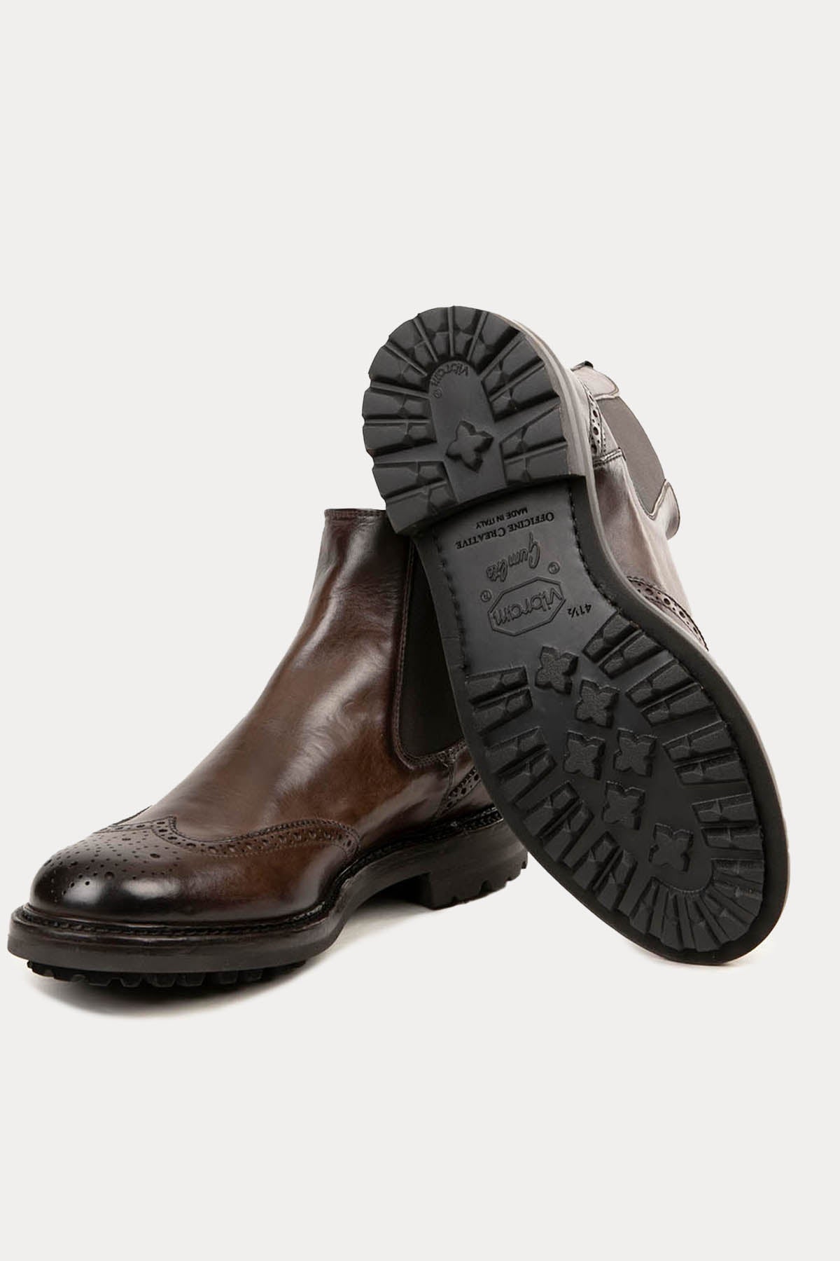 Officine Creative Bristol Vibram Taban Lastik Bantlı Deri Bot