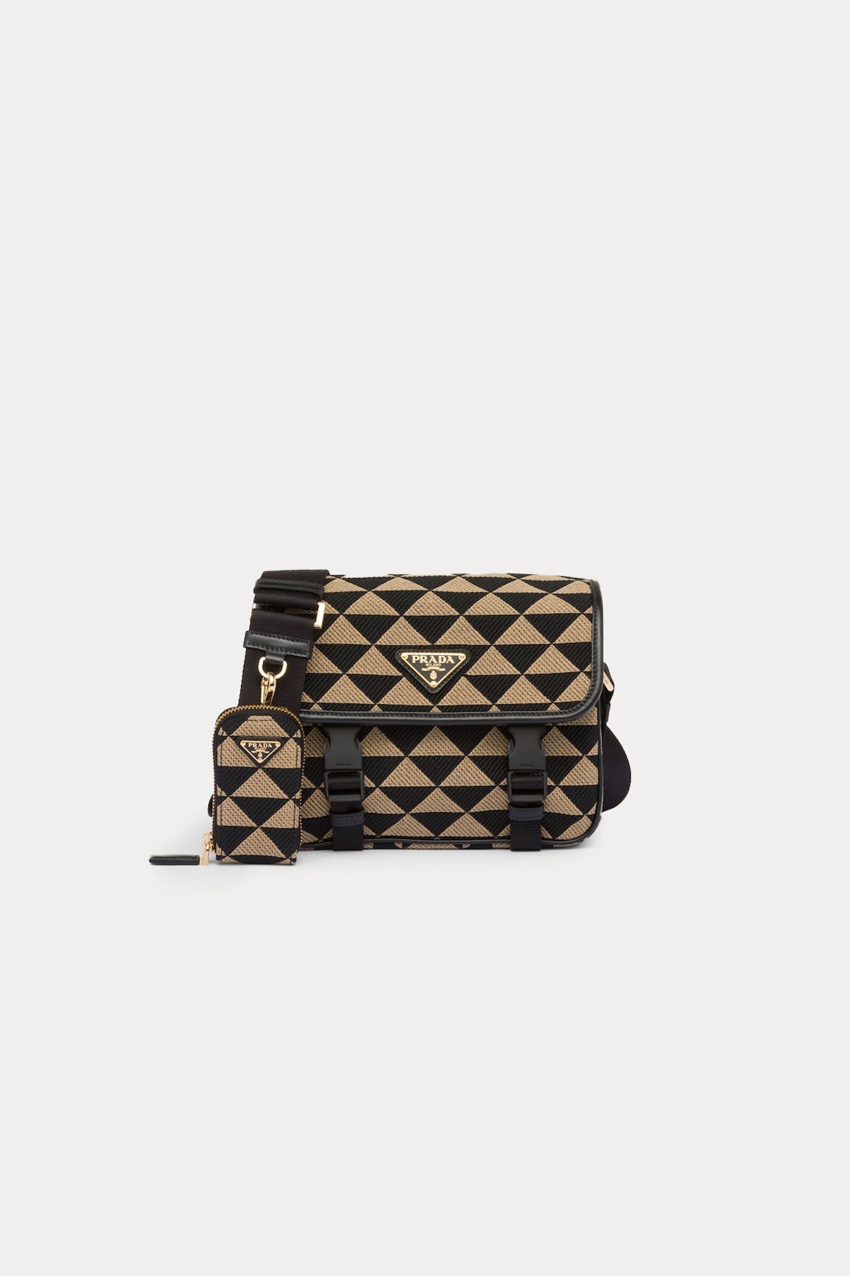 Prada Üçgen Desenli Çapraz Çanta-Libas Trendy Fashion Store