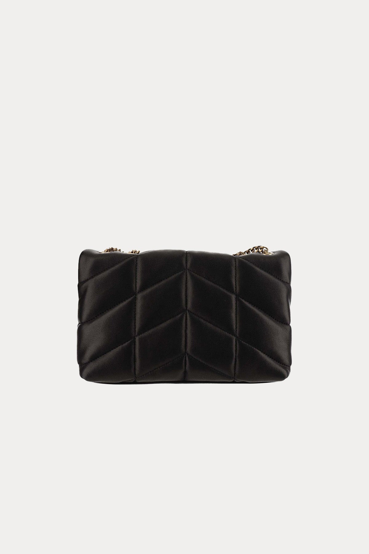 Saint Laurent Gold Zincir Askılı Kapitone Deri Omuz Çantası-Libas Trendy Fashion Store