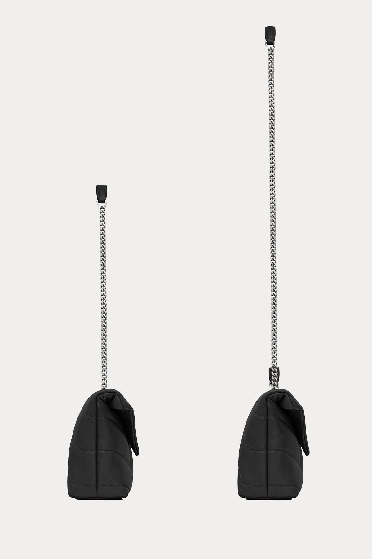 Saint Laurent Silver Zincir Askılı Kapitone Deri Omuz Çantası-Libas Trendy Fashion Store