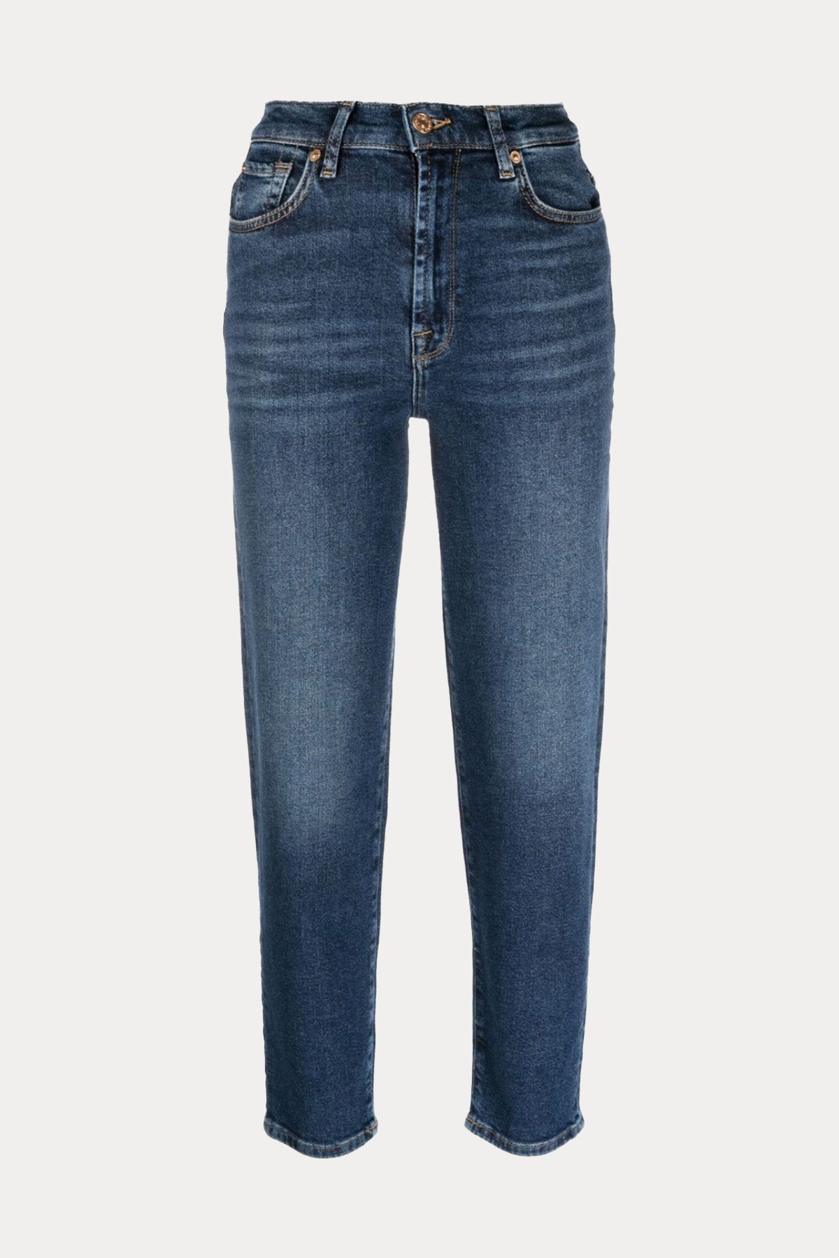 7 For All Mankind Malia Yüksek Bel Straight Fit Jeans-Libas Trendy Fashion Store