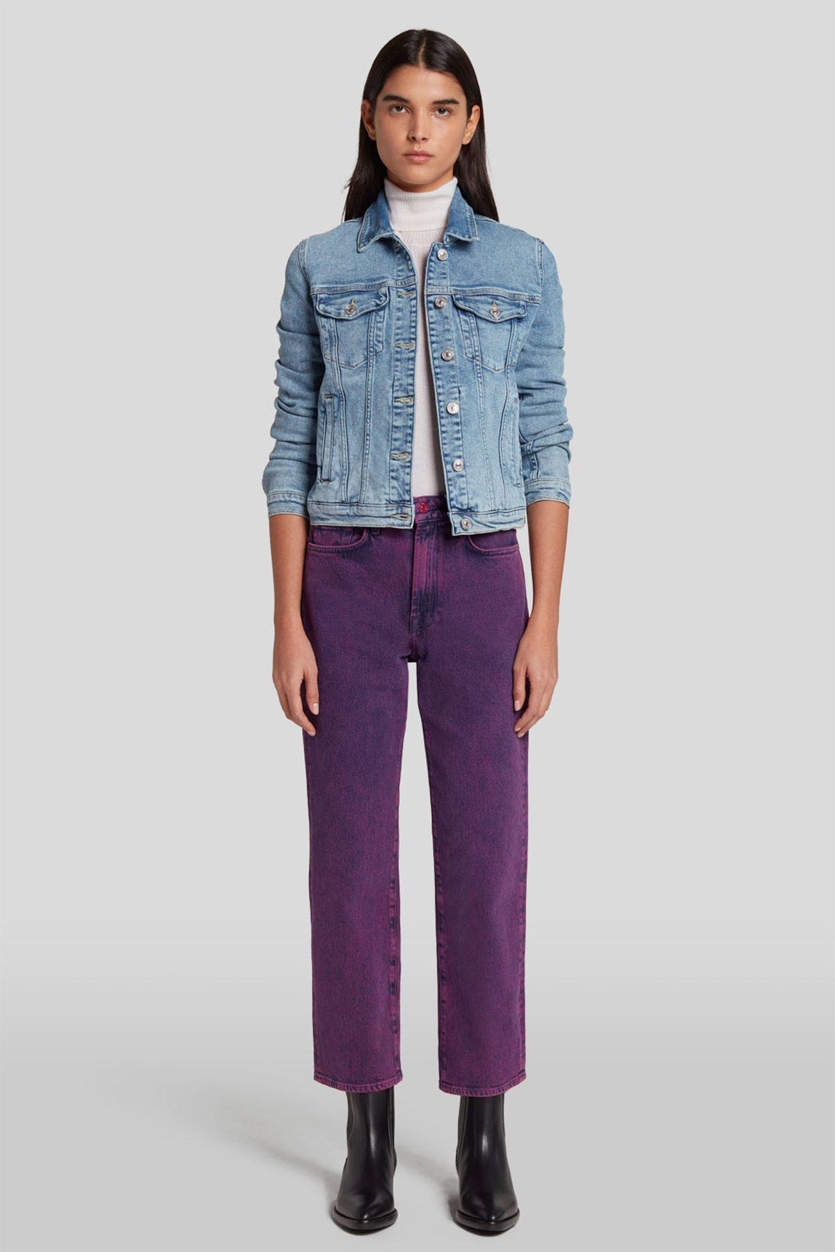 7 For All Mankind Logan Stovepipe Straight Fit Yıkamalı Jeans-Libas Trendy Fashion Store