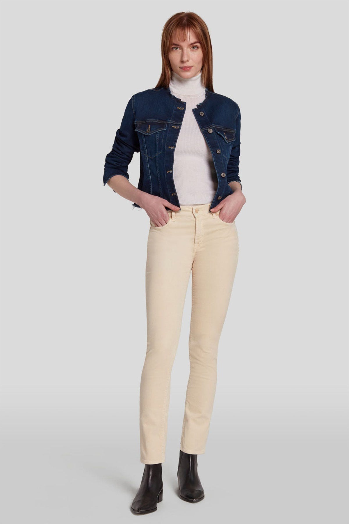 7 For All Mankind Roxanne Slim Fit Fitilli Kadife Pantolon-Libas Trendy Fashion Store