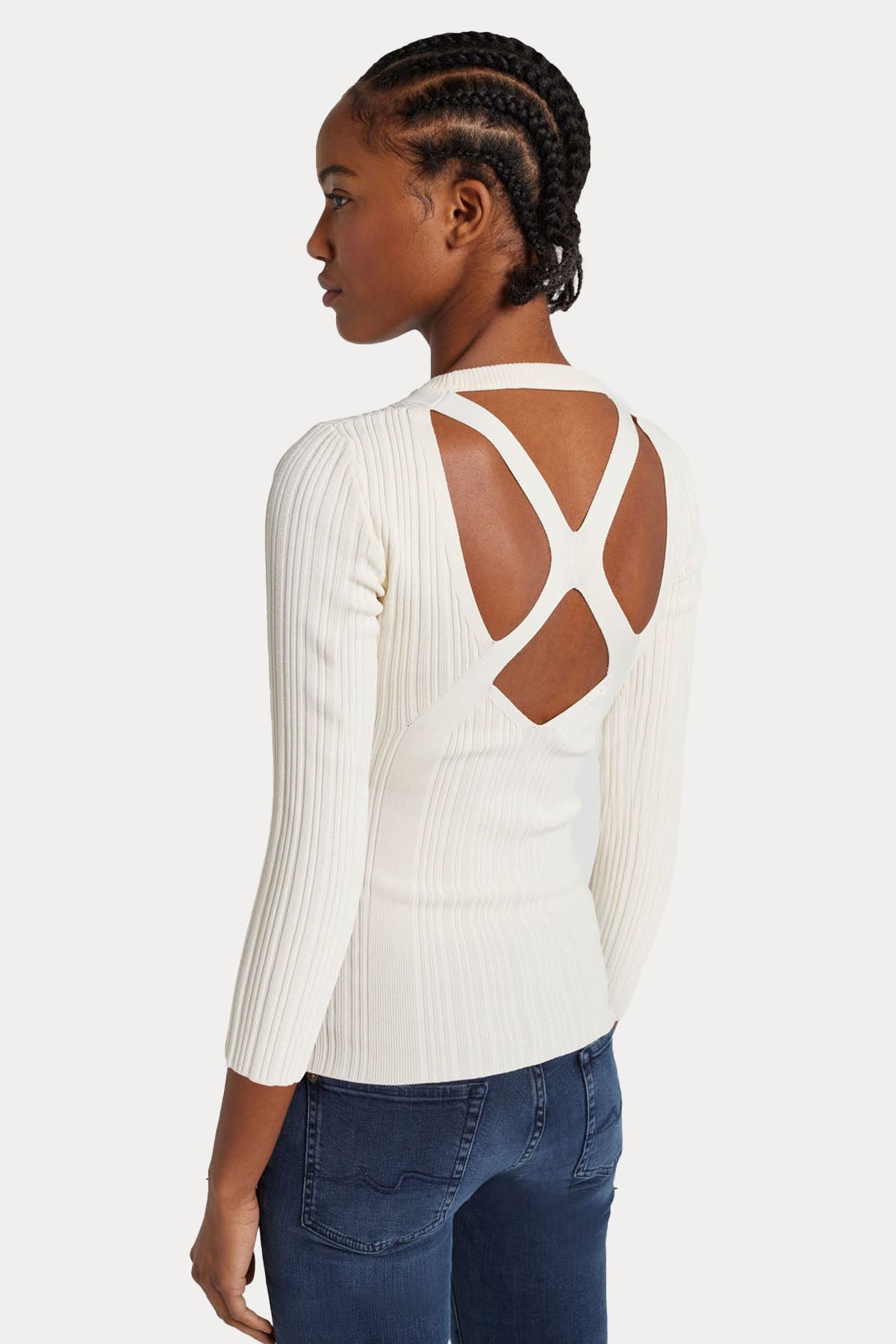 7 For All Mankind Yuvarlak Yaka İnce Örgü Triko-Libas Trendy Fashion Store