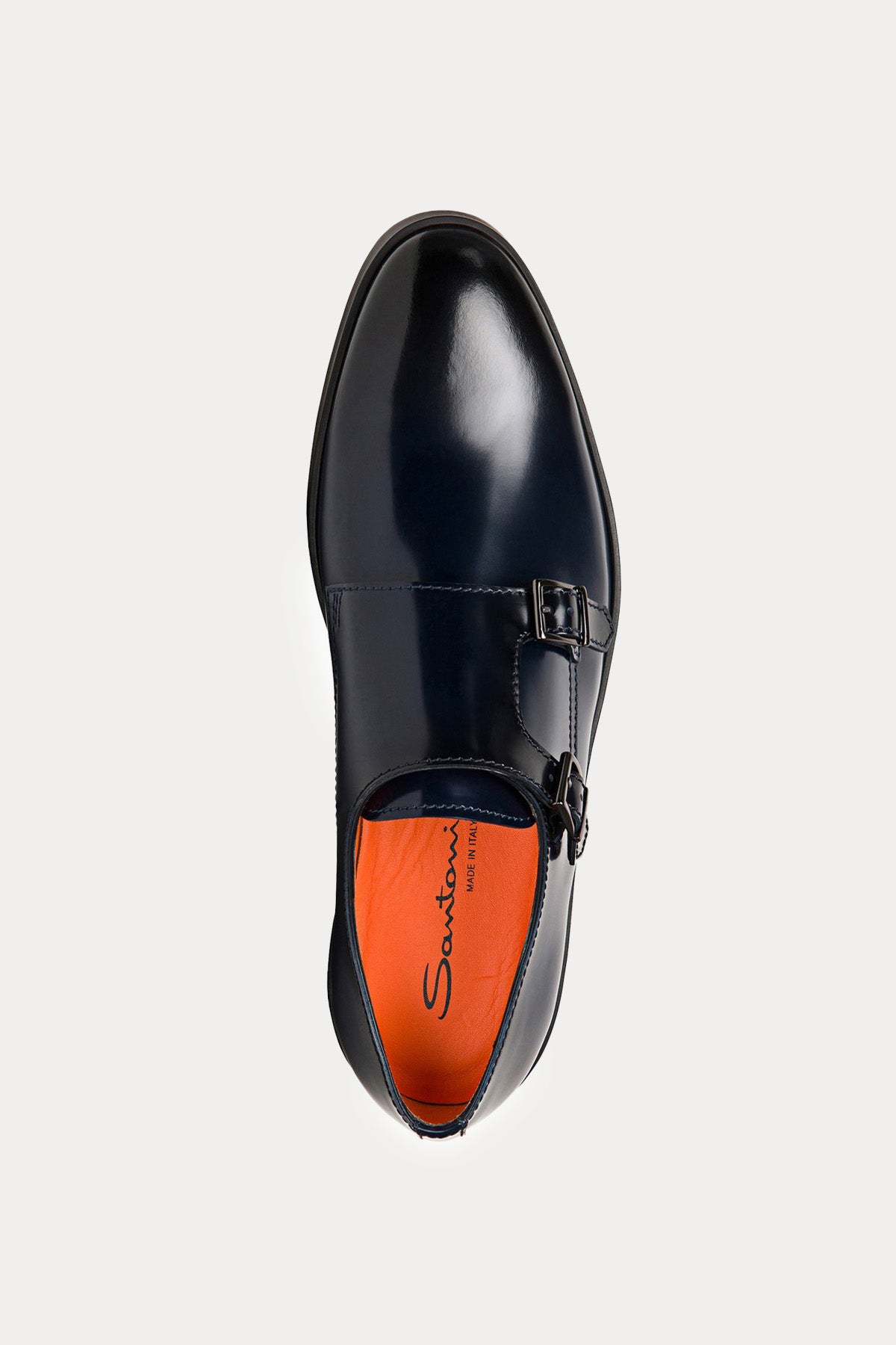 Santoni Çift Tokalı Deri Loafer Ayakkabı-Libas Trendy Fashion Store