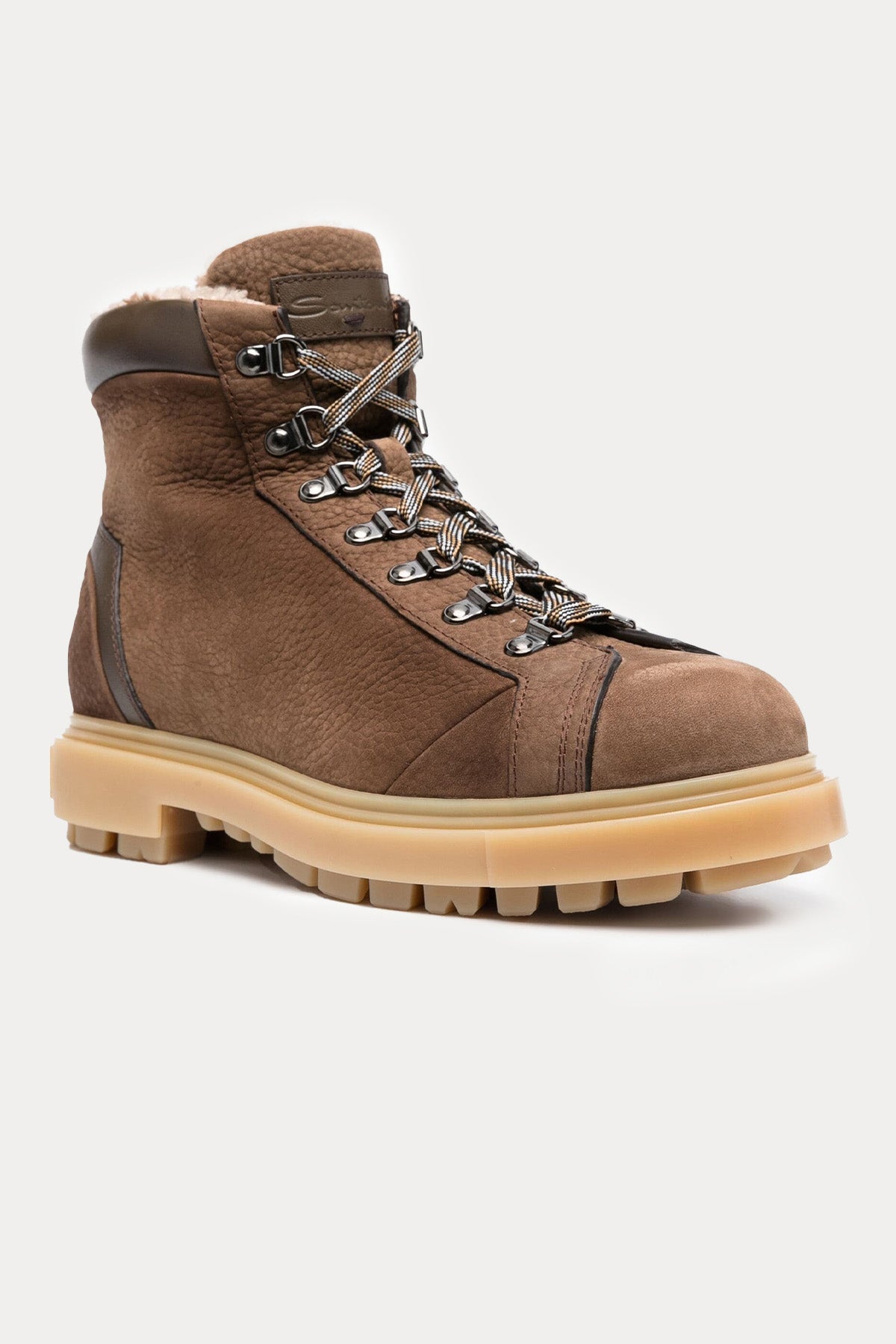 Santoni İçi Kürklü Nubuk Deri Bot-Libas Trendy Fashion Store