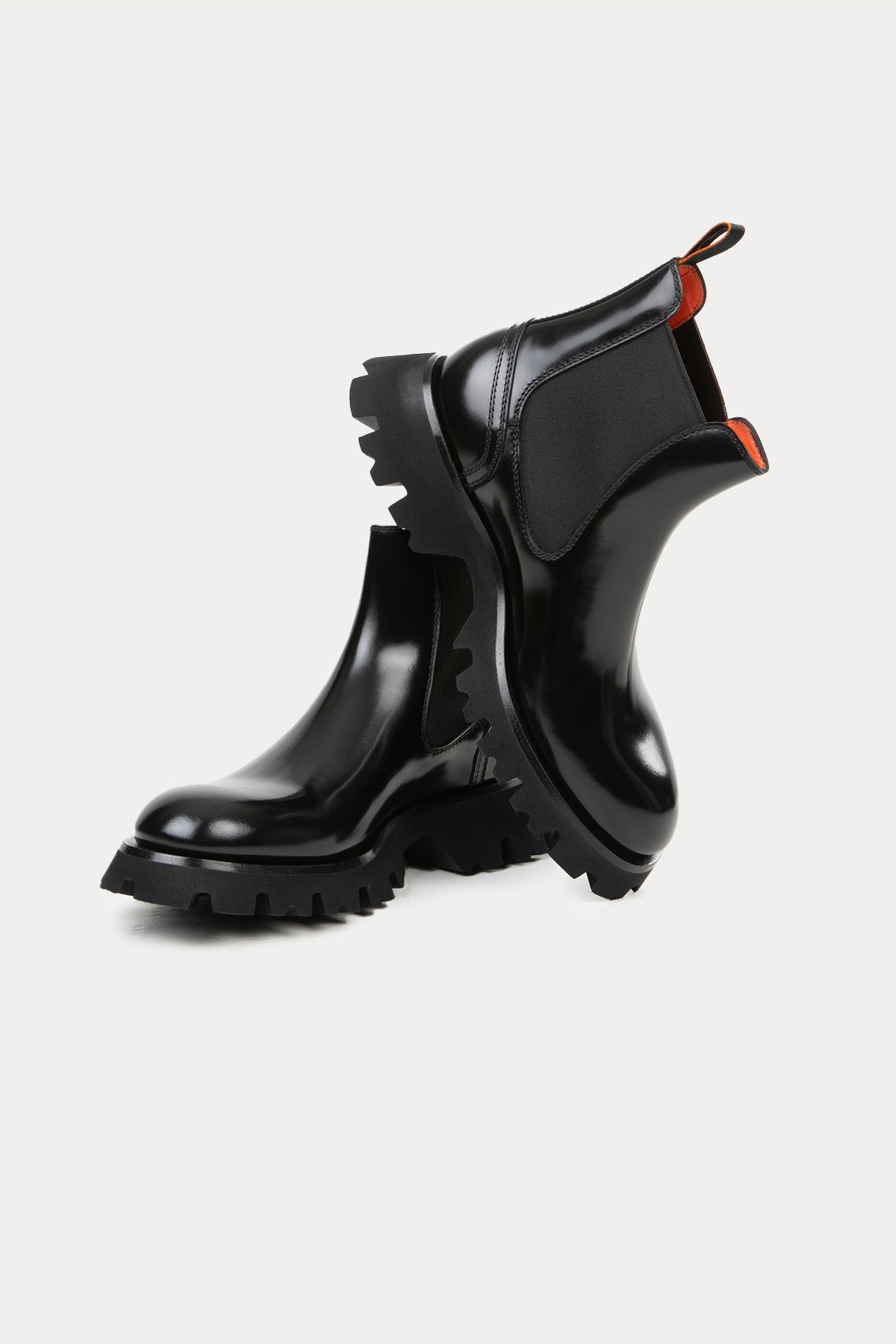 Santoni Lastik Bantlı Deri Bot-Libas Trendy Fashion Store