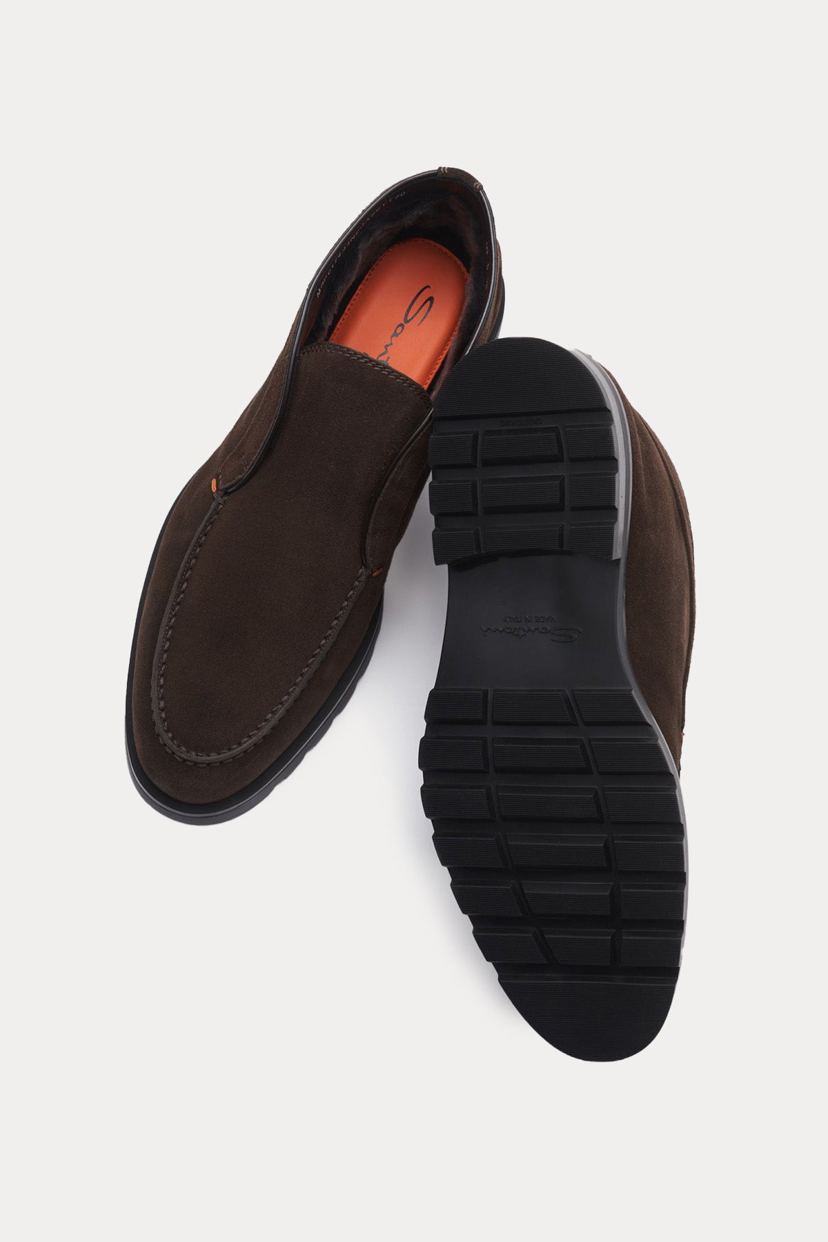 Santoni Gizli Lastik Bantlı Süet Bot-Libas Trendy Fashion Store