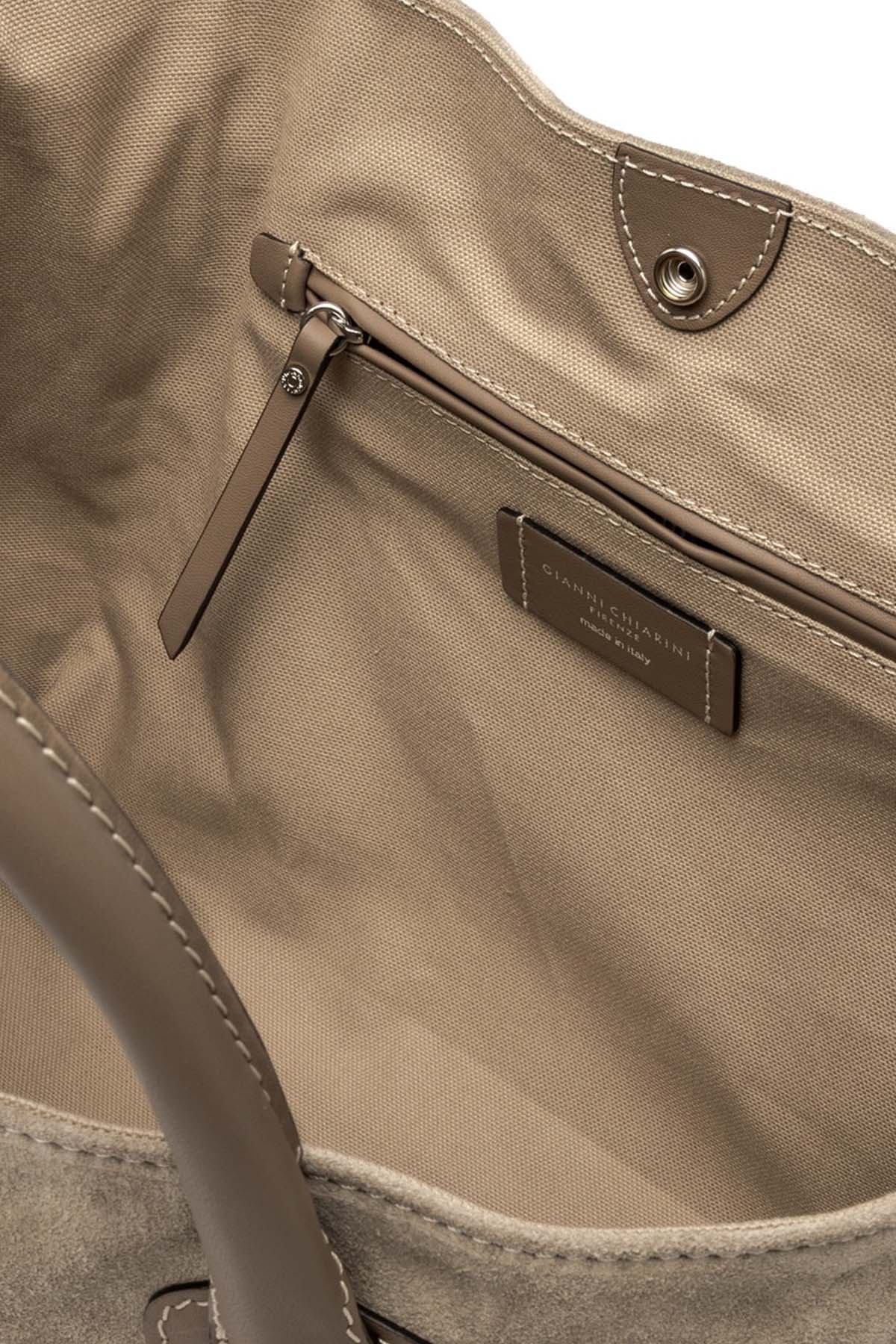 Gianni Chiarini Judy Deri Profilli Süet Saç Örgü Çanta-Libas Trendy Fashion Store