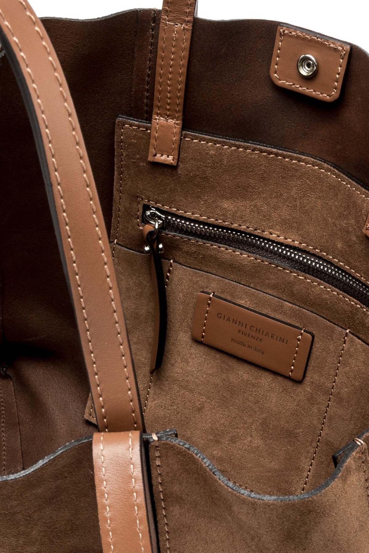 Gianni Chiarini Super Light Süet Shopping Bag Çanta-Libas Trendy Fashion Store