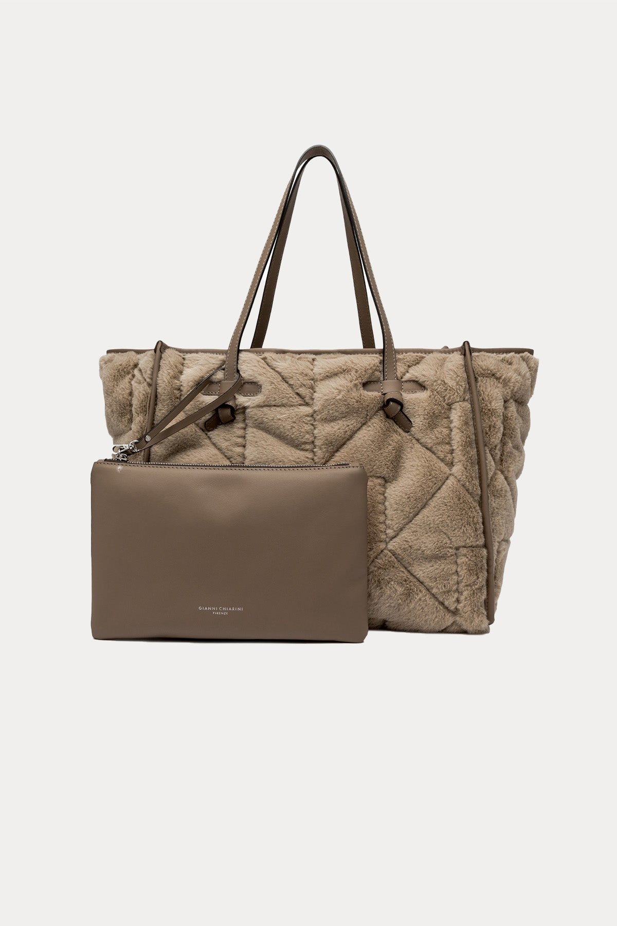 Gianni Chiarini Marcella Kapitone Desen Kürklü Shopping Bag Çanta-Libas Trendy Fashion Store