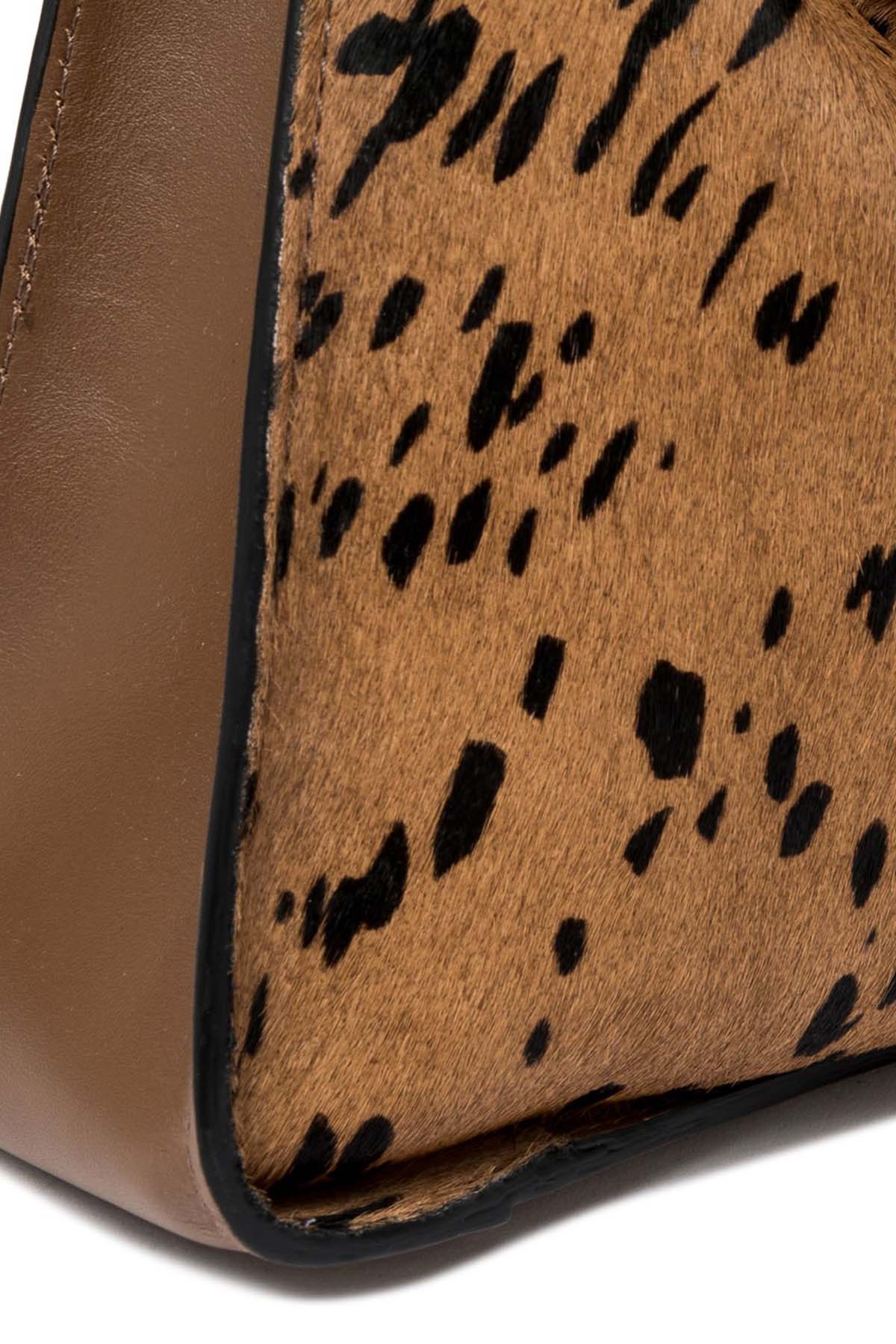 Gianni Chiarini Rene Tay Tüyü Desenli Omuz Çantası-Libas Trendy Fashion Store