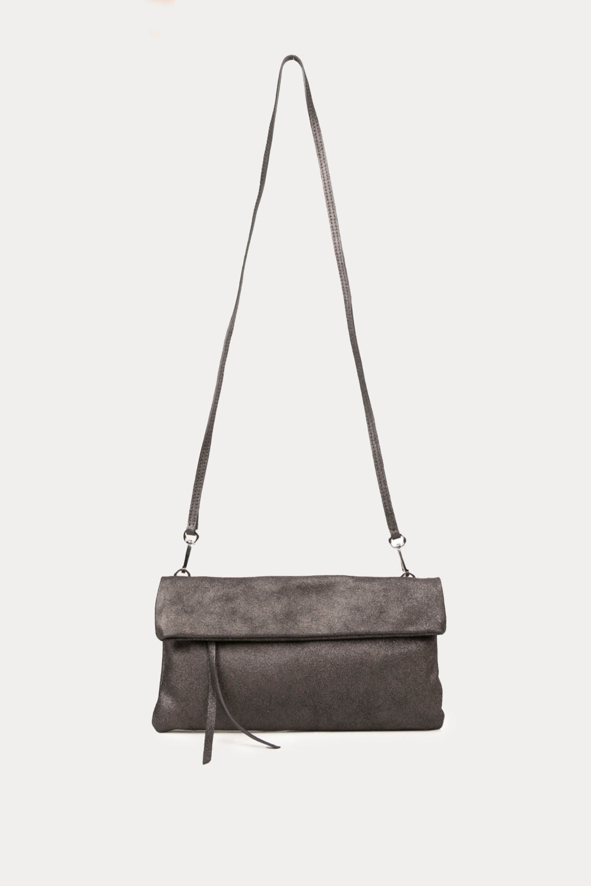 Gianni Chiarini Cherry Parlak Simli Deri Clutch Çanta-Libas Trendy Fashion Store