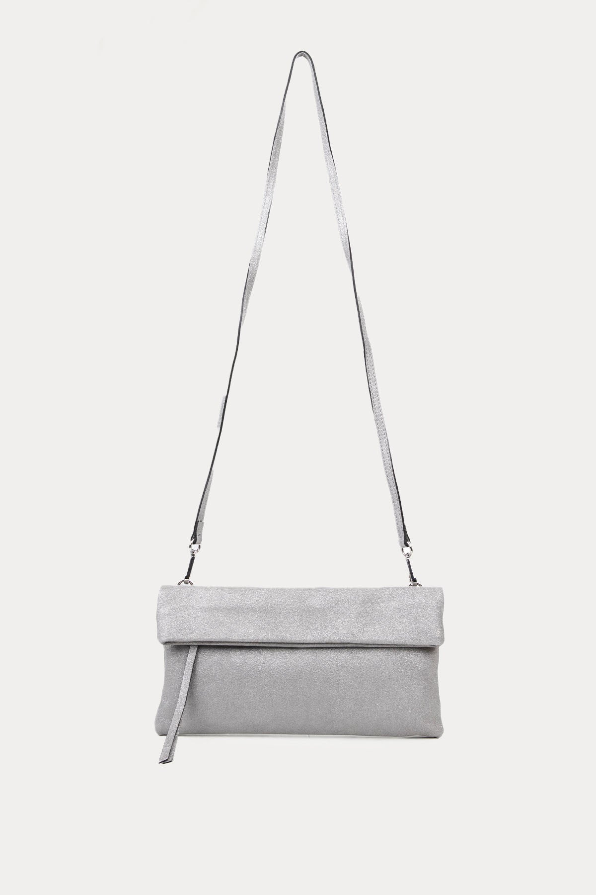 Gianni Chiarini Cherry Parlak Simli Deri Clutch Çanta-Libas Trendy Fashion Store