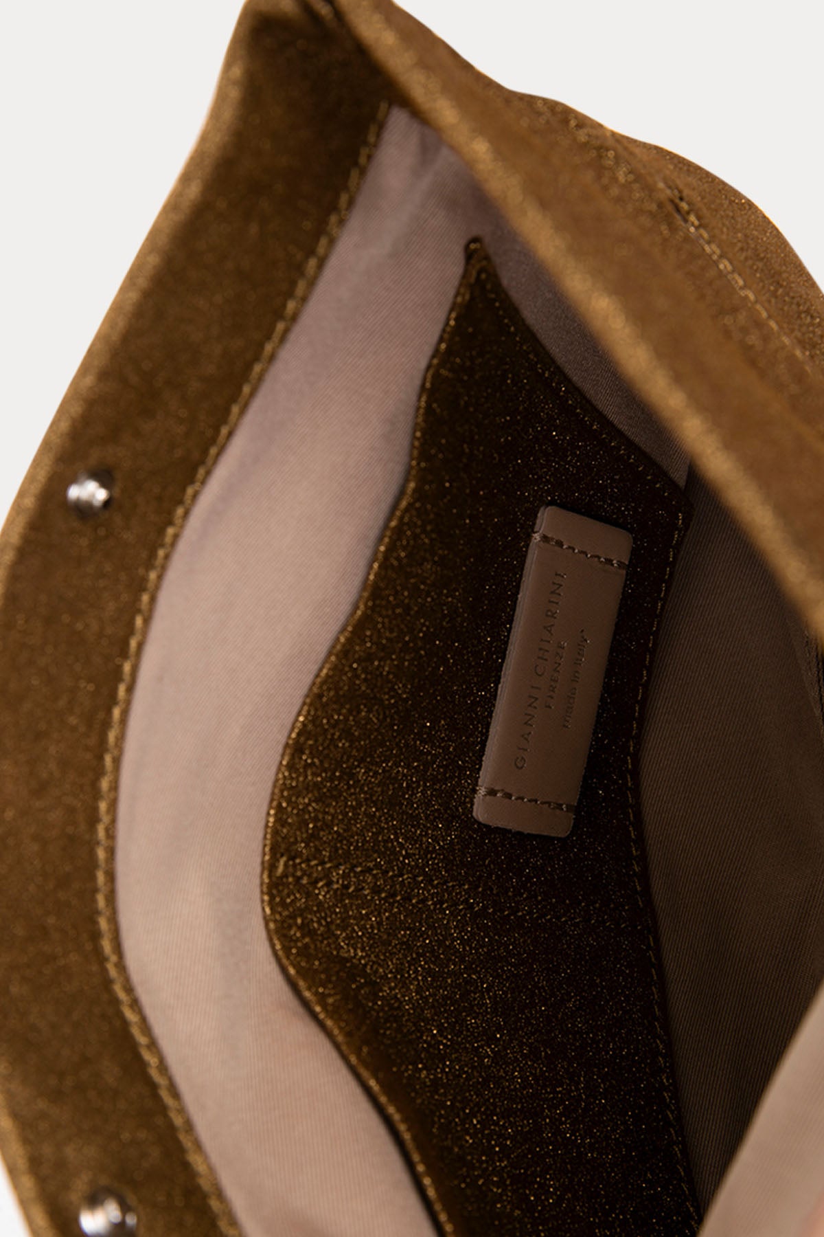 Gianni Chiarini Cherry Parlak Simli Deri Clutch Çanta-Libas Trendy Fashion Store