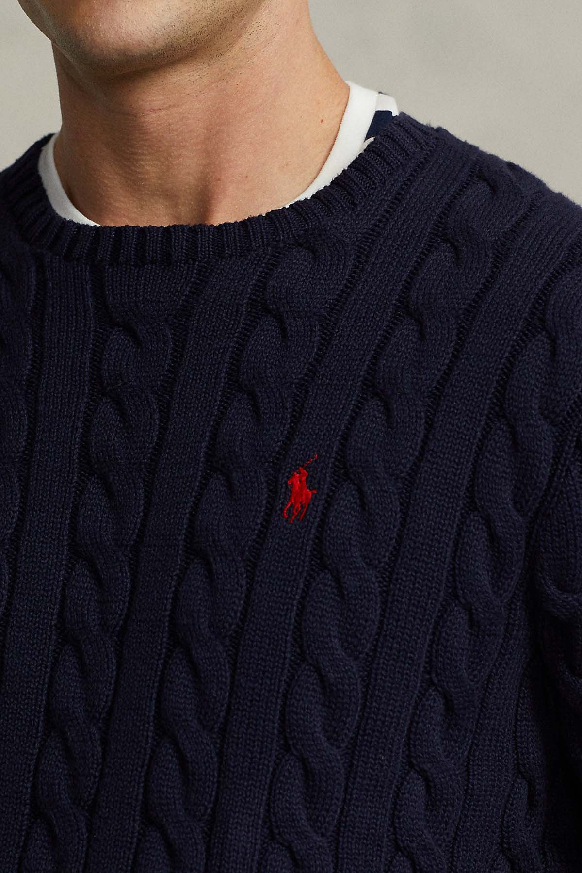 Polo Ralph Lauren Yuvarlak Yaka Saç Örgü Triko-Libas Trendy Fashion Store