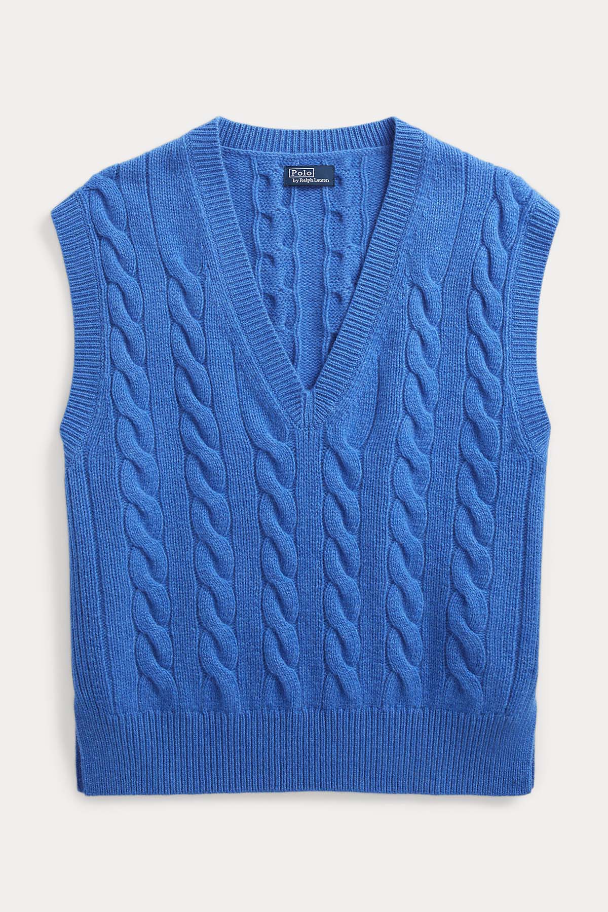 Polo Ralph Lauren V Yaka Kaşmirli Saç Örgü Yün Triko Yelek-Libas Trendy Fashion Store