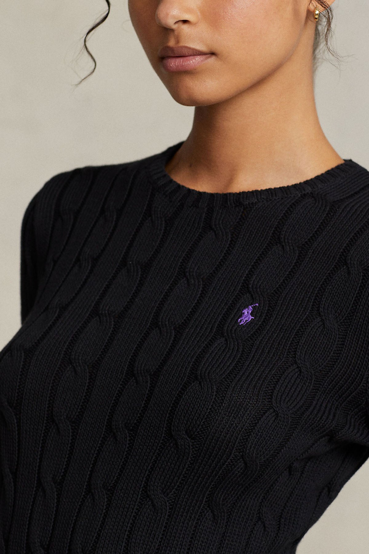 Polo Ralph Lauren Pima Cotton Slim Fit Yuvarlak Yaka Saç Örgü Triko-Libas Trendy Fashion Store