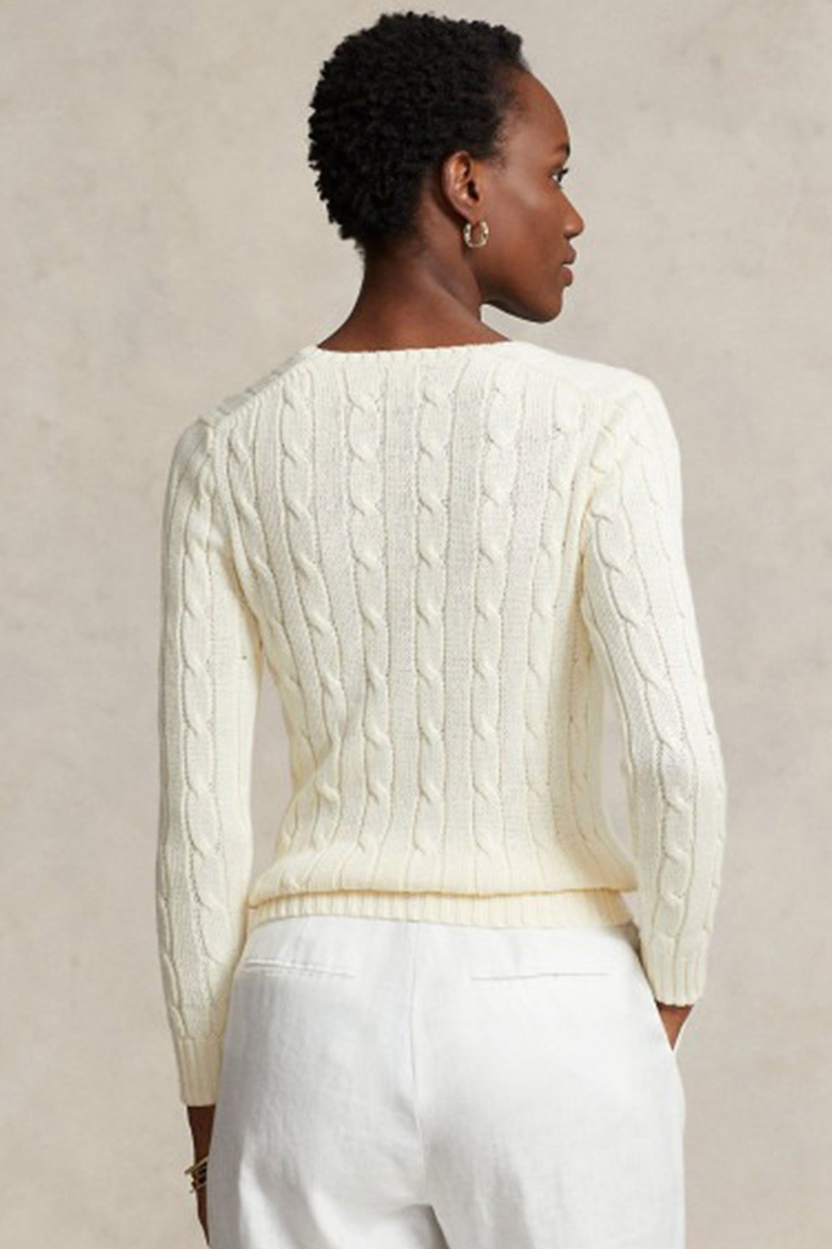 Polo Ralph Lauren Pima Cotton Slim Fit V Yaka Saç Örgü Triko-Libas Trendy Fashion Store