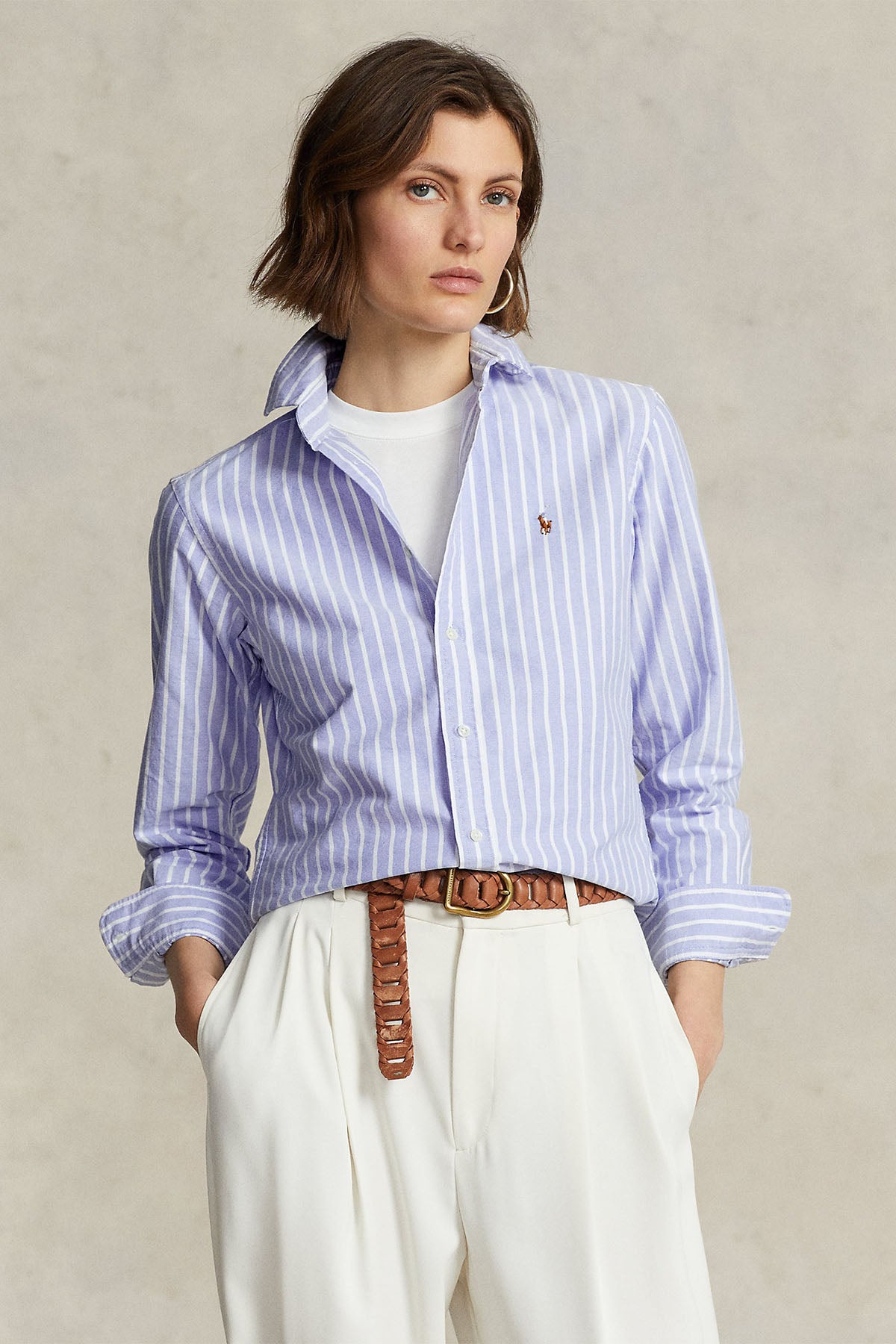 Polo Ralph Lauren Custom Fit Çizgili Oxford Gömlek-Libas Trendy Fashion Store